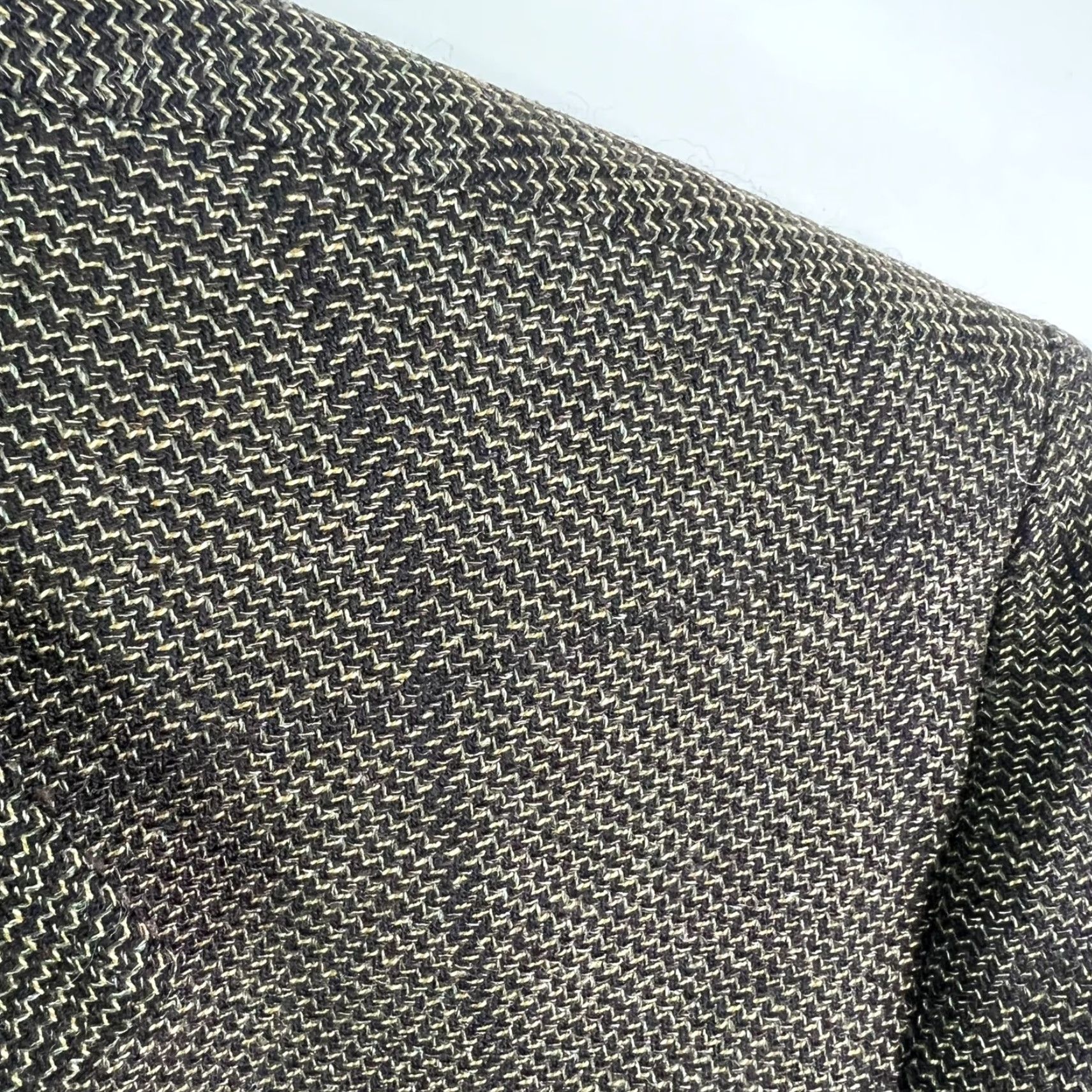 Nordstrom VINTAGE Ferla Nordstrom's Wool Window Checked 3 Button Sport Jacket Mens 44L Brown Size US S / EU 44-46 / 1 - 2 Thumbnail