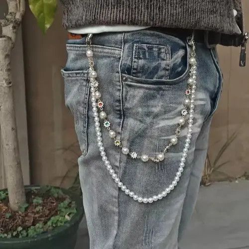 VIBE Luxury Imitation Pearl Pants Chain Size ONE SIZE - 8 Thumbnail