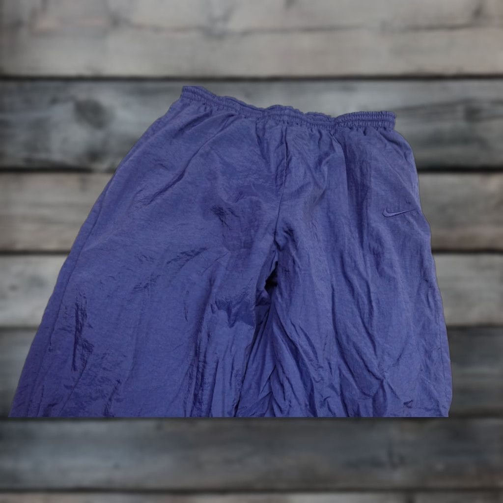 Nike VINTAGE Nike Track Pants Mens XL Blue Lined Baggy Swishy Running Drawstring Size US 32 / EU 48 - 1 Thumbnail
