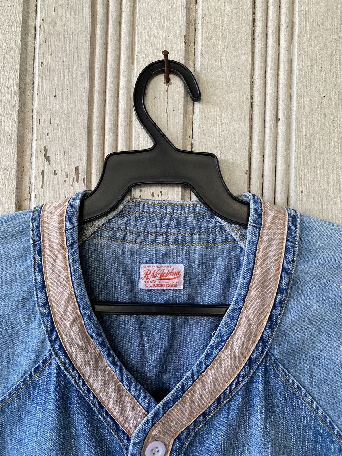 Vintage Vintage Rna Slang Baseball Denim Shirt Size US M / EU 48-50 / 2 - 4 Thumbnail