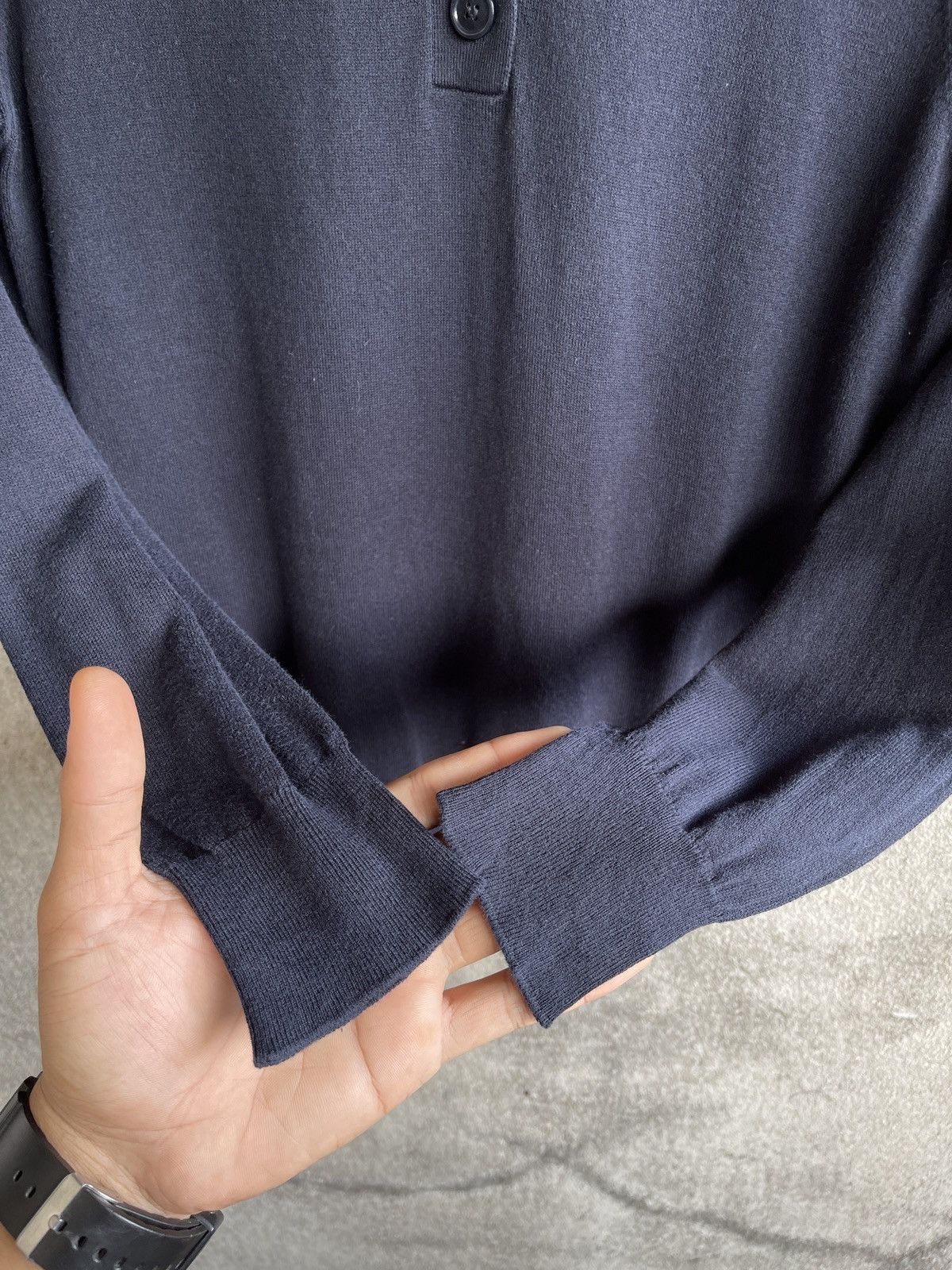 Bottega Veneta Archive🔥BOTTEGA VENETA🔥Uniform Long Sleeve Polo Shirt Size S / US 4 / IT 40 - 7 Thumbnail