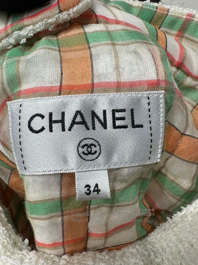Chanel Chanel Station Series White Tweed Skirt Size 42" / US 20 - 3 Thumbnail
