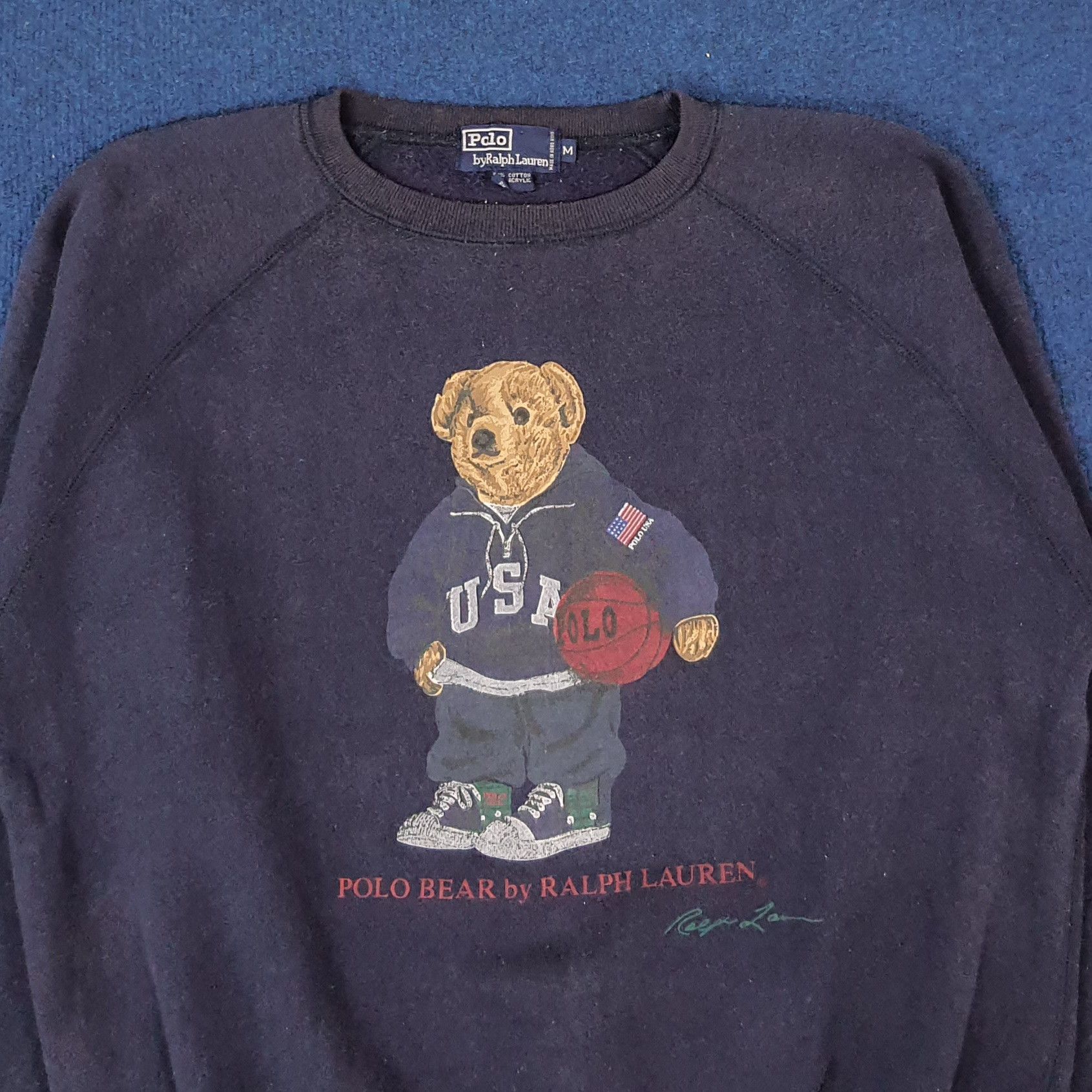 Polo Ralph Lauren Vintage Polo Bear by Ralph Lauren Sweatshirt C242N23 Size US M / EU 48-50 / 2 - 2 Thumbnail