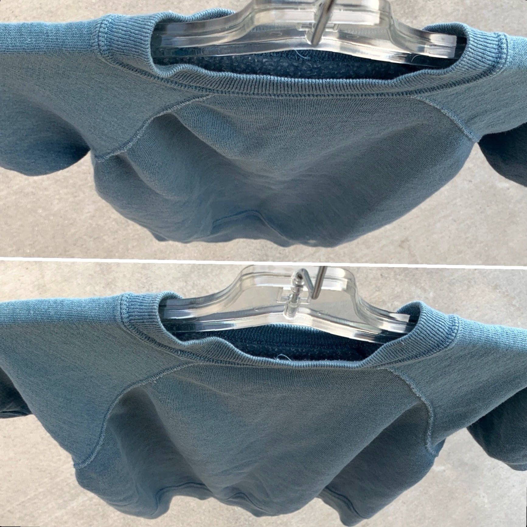 Vintage VINTAGE Raglan Short Sleeve Sweatshirt Blue XS Pullover Distressed Bleached Spots Popover Jumper Greaser Beatnik Worn Untypical Vintage Size US XS / EU 42 / 0 - 7 Thumbnail