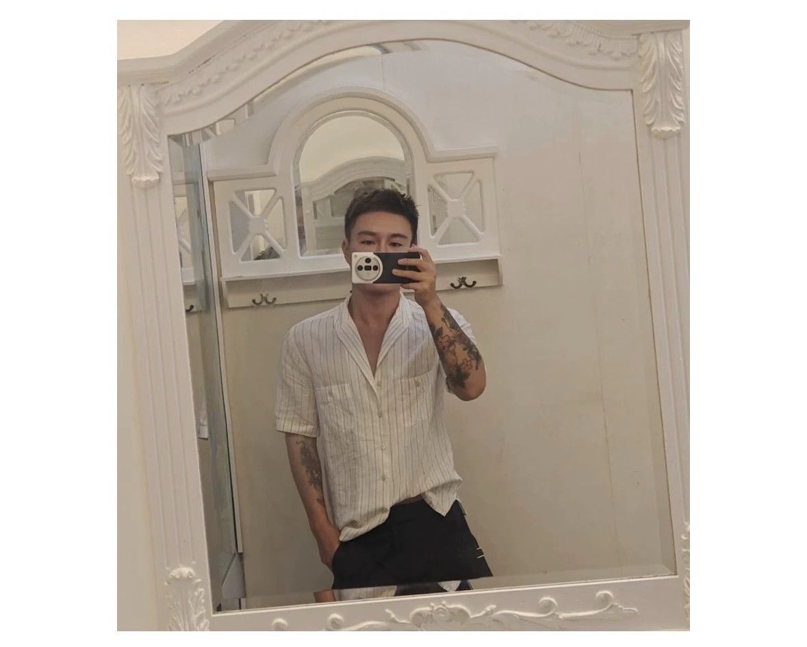 Saint Laurent Paris SLP 20SS Silk-Blend Striped Short-Sleeve Shirt 37 XS Size US XS / EU 42 / 0 - 6 Thumbnail