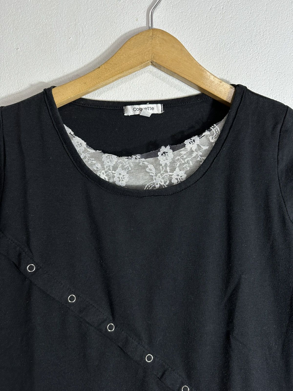 COQUETTE STUDDED BUTTON DOUBLE LAYER ISSEY YOHJI STYLE