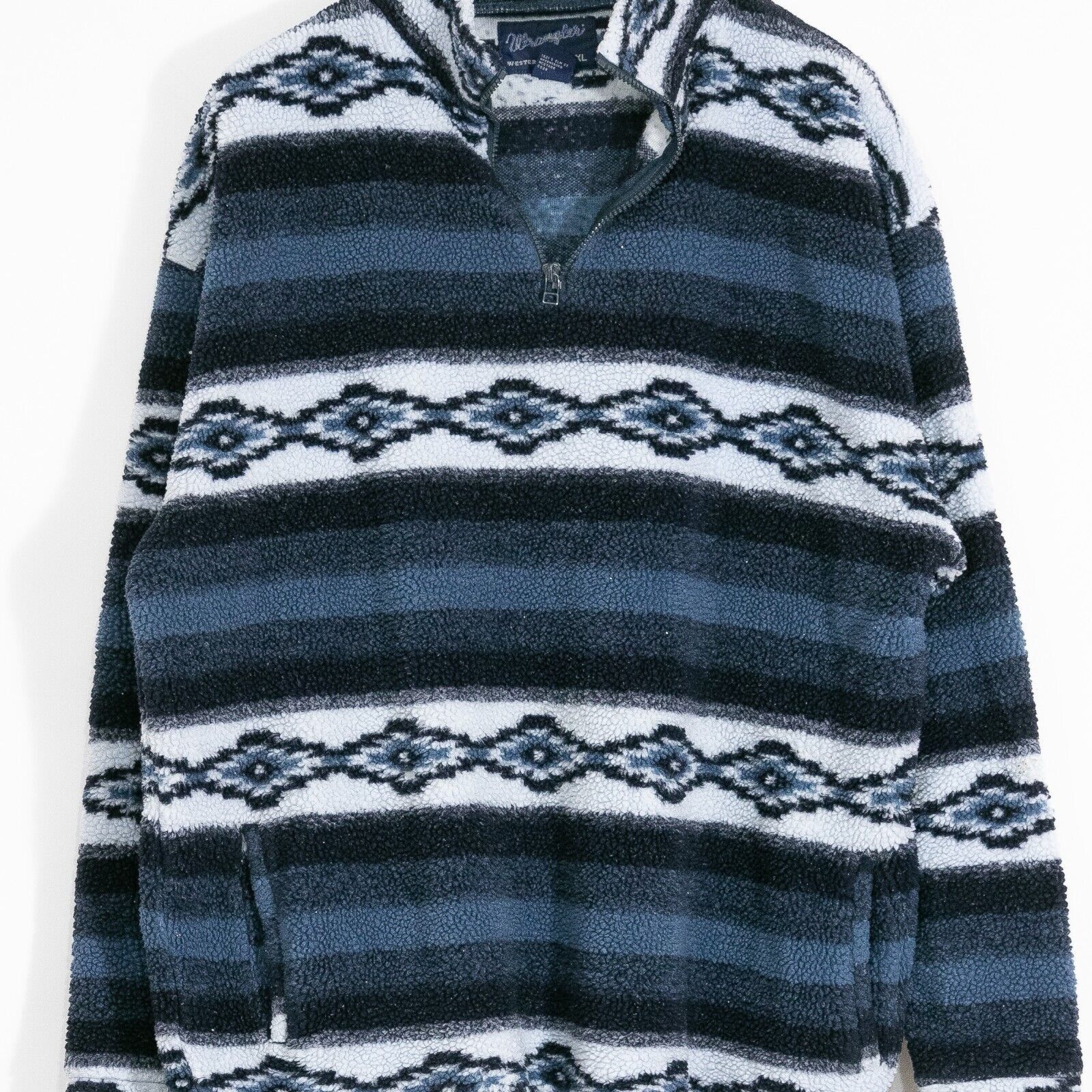 Vintage × Wrangler Vintage Wrangler Quarter Zip Fleece Jacket XL Aztec Pattern Size US XL / EU 56 / 4 - 2 Thumbnail