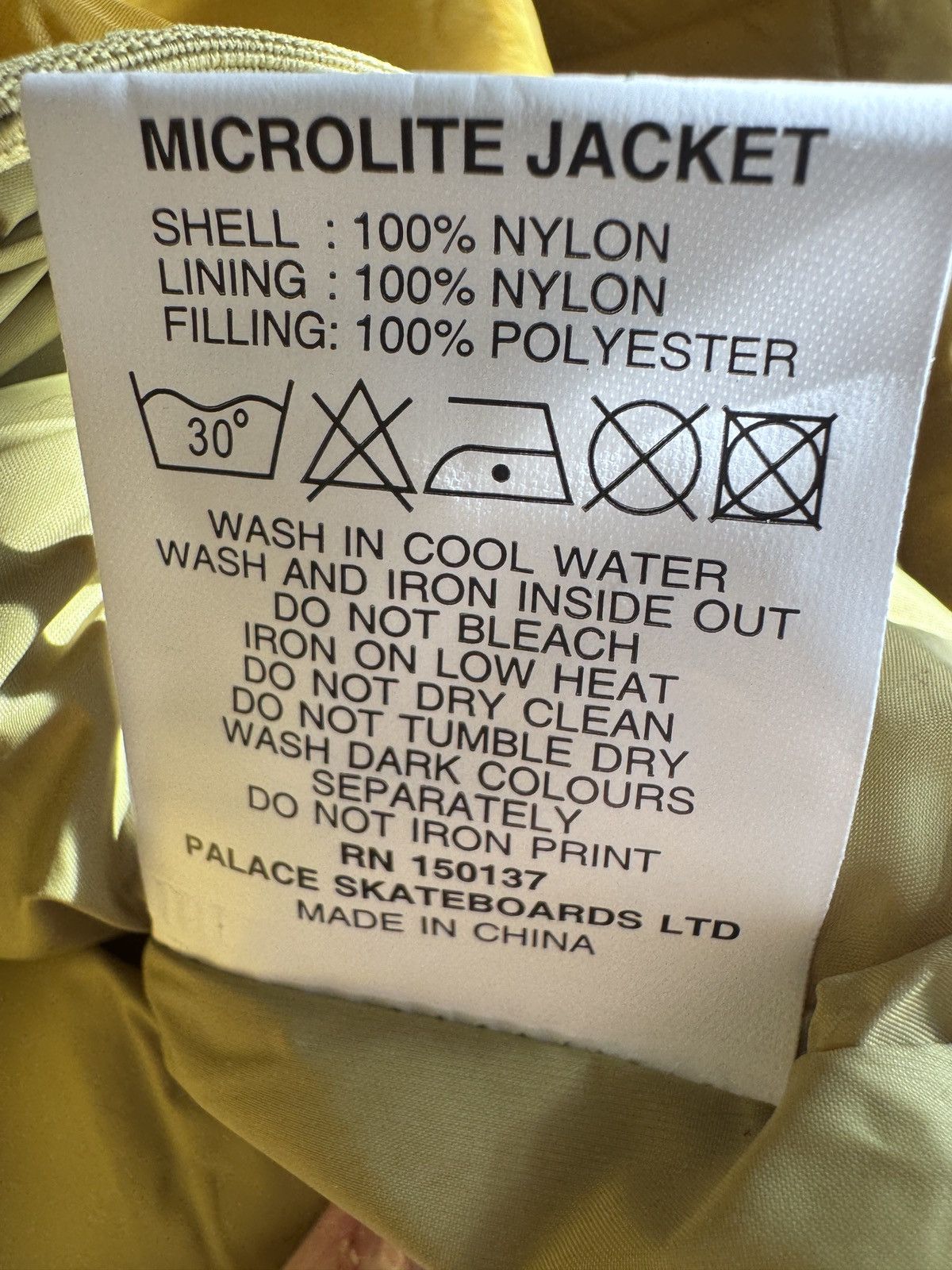 Palace PALACE Microlite Jacket in Sulphur Size US L / EU 52-54 / 3 - 7 Thumbnail