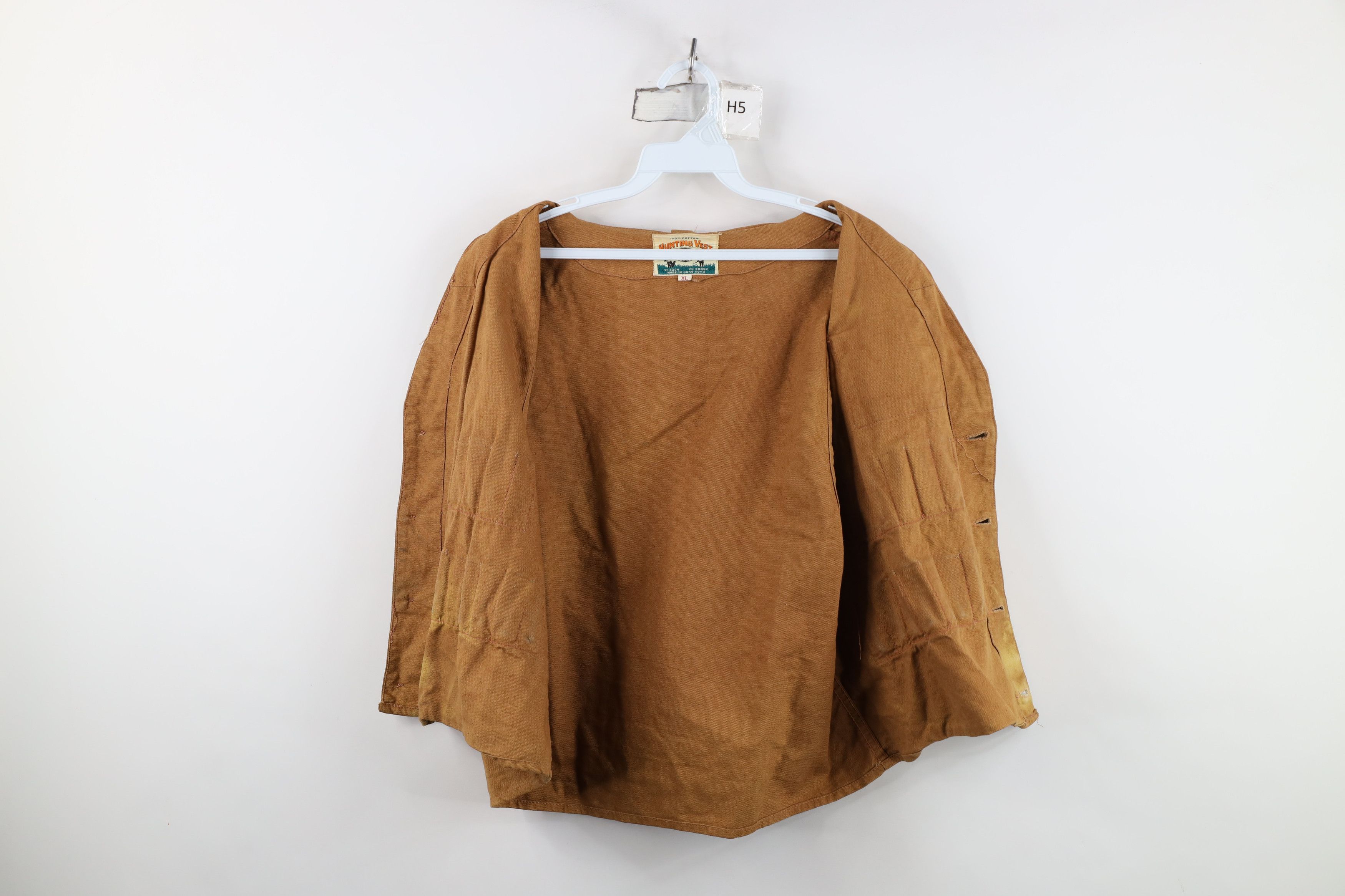 Vintage Vintage 60s Streetwear Hunting Birding Vest Jacket Brown Size US XL / EU 56 / 4 - 9 Thumbnail