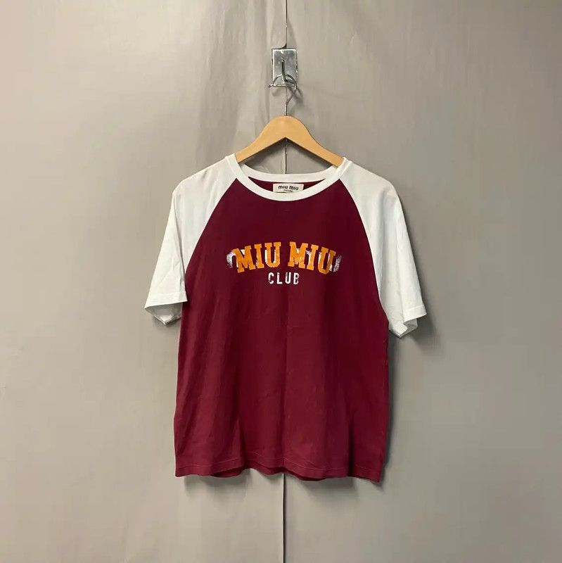 Miu Miu Miu Miu Color Block Women's T-Shirt 0089 Size M / US 6-8 / IT 42-44 - 1 Thumbnail