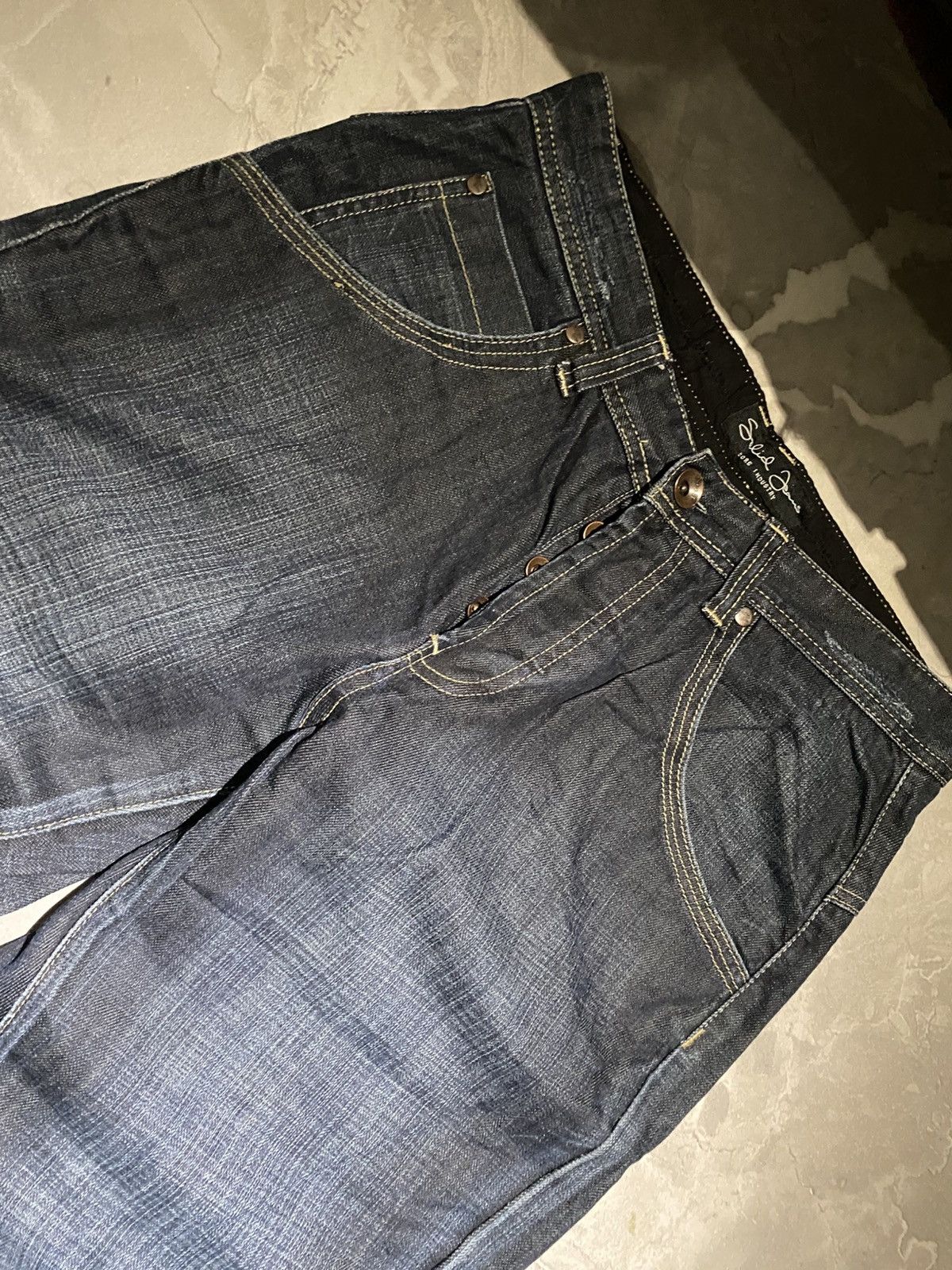 Japanese Brand Heavy Washed Darkwear Slim / Avant Garde Number Nine Style Size US 32 / EU 48 - 3 Thumbnail