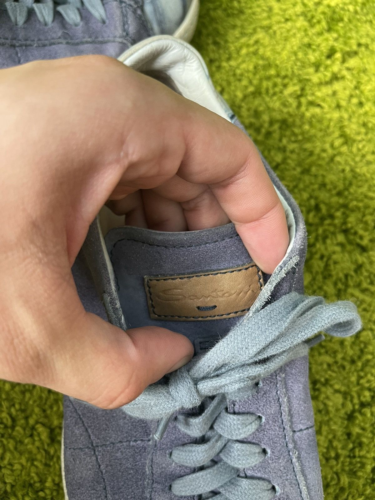 Designer × Genuine Leather × Santoni Santoni real suede leather sneakers Size US 7.5 / EU 40-41 - 7 Thumbnail