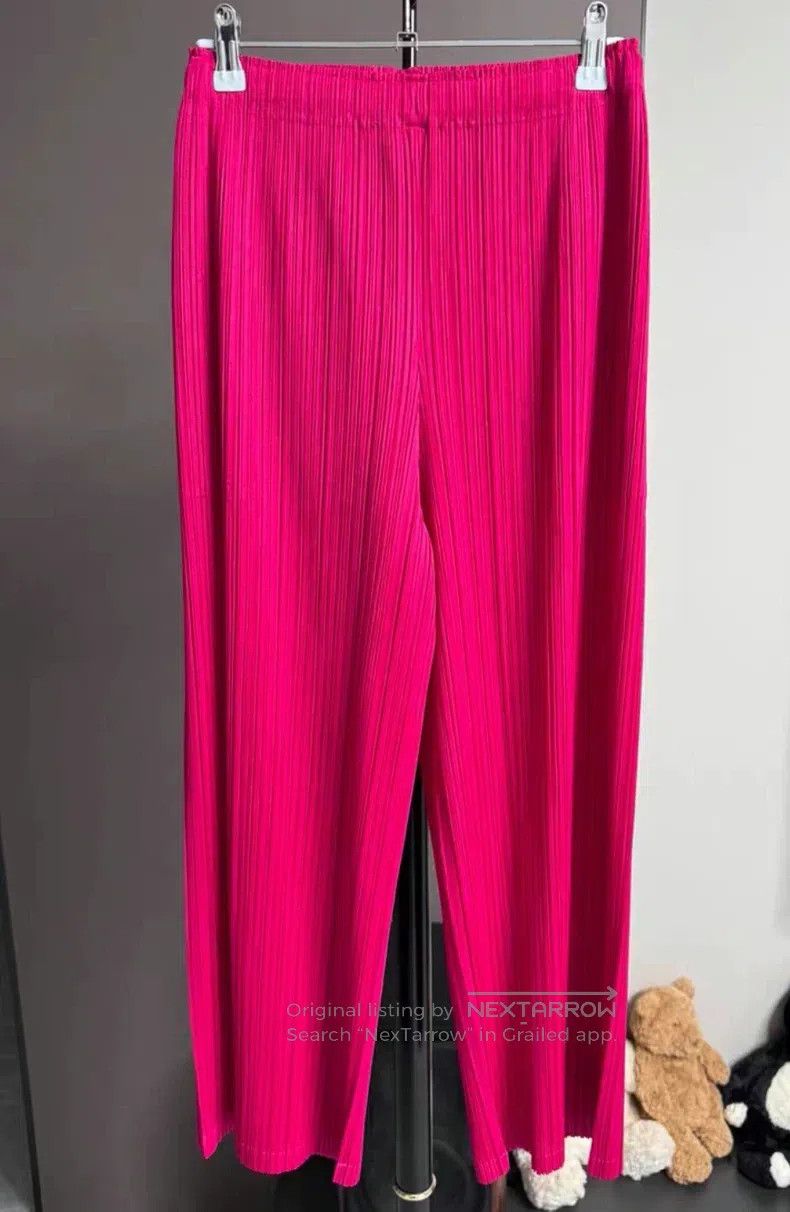 Issey Miyake Issey Miyake Fuchsia Pleated Pants Size 25" / US 0 / IT 36 - 1 Thumbnail