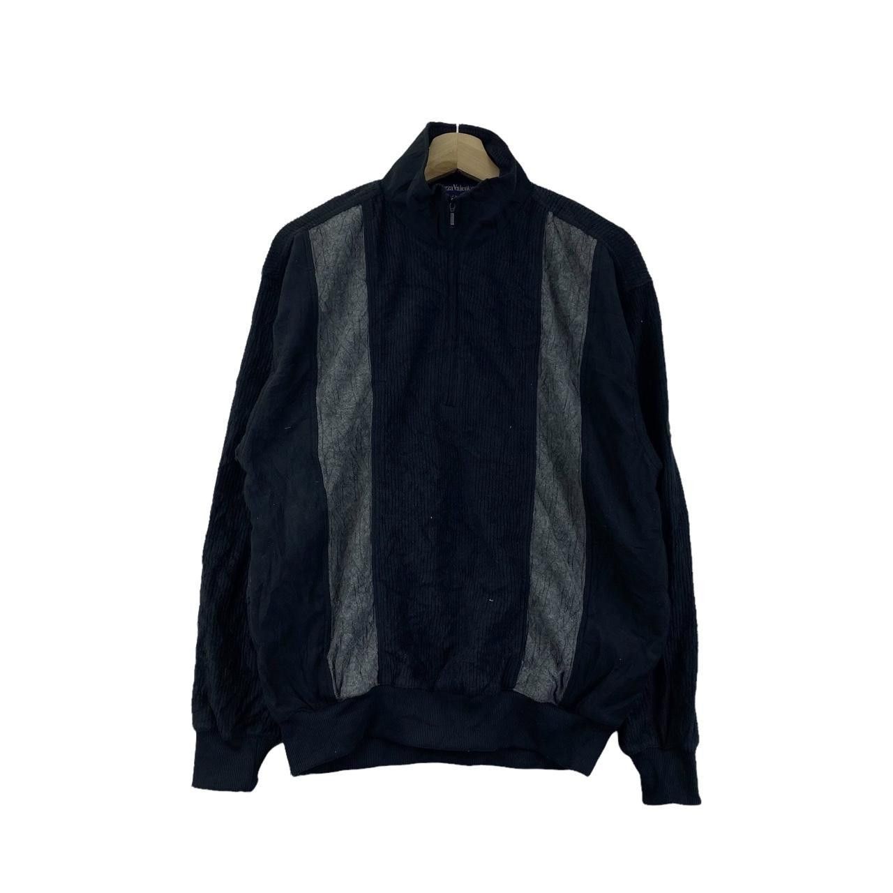 Valentino Vtg 90’ PIZZA VALENTINO ITALY Striped Fleece Jacket Size M / US 6-8 / IT 42-44 - 1 Thumbnail