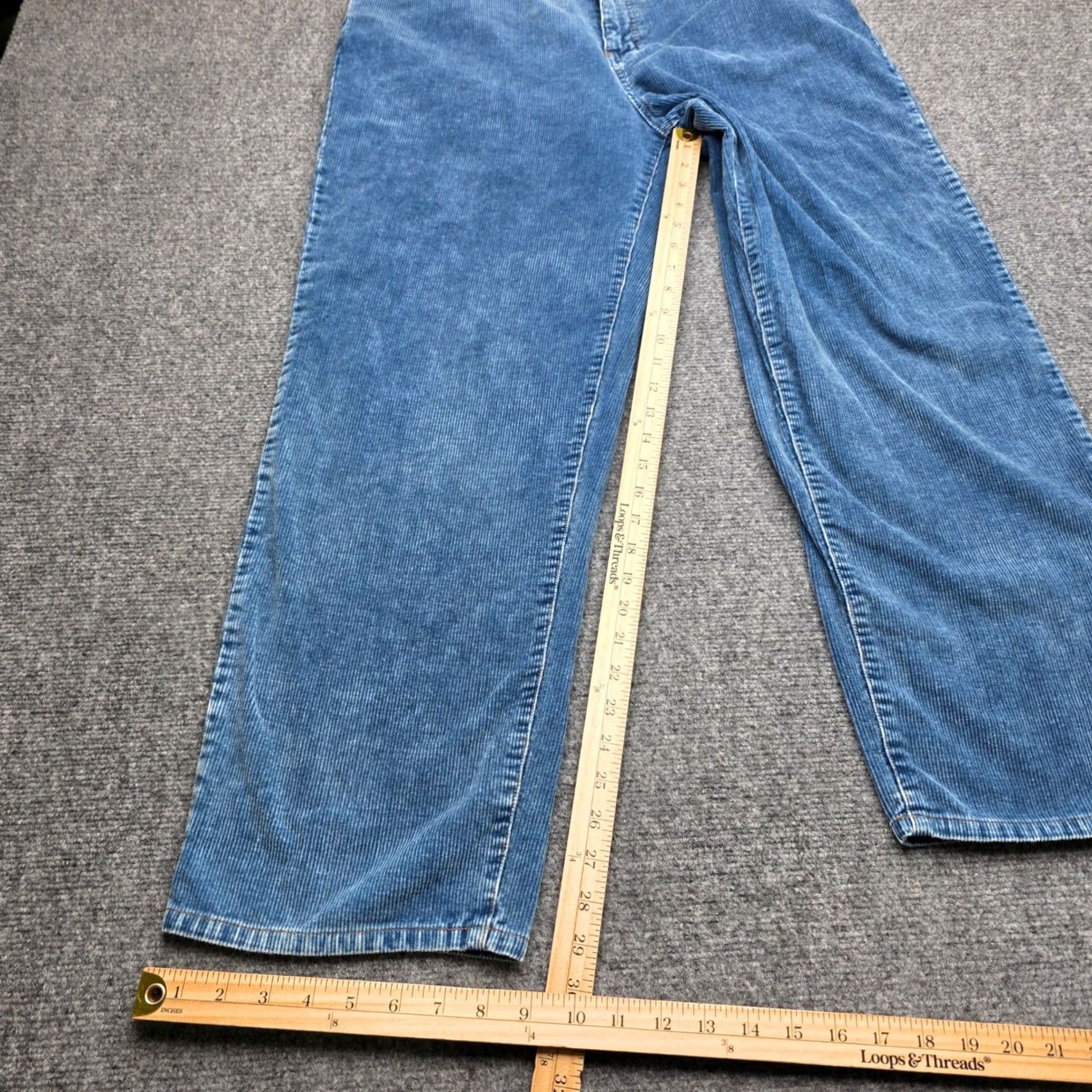 Vintage VINTAGE White Blue Shirt Jean Pants Mens 38x30 Blue Corduroy Baggy Skater Y2K 90s Size US M / EU 48-50 / 2 - 3 Thumbnail