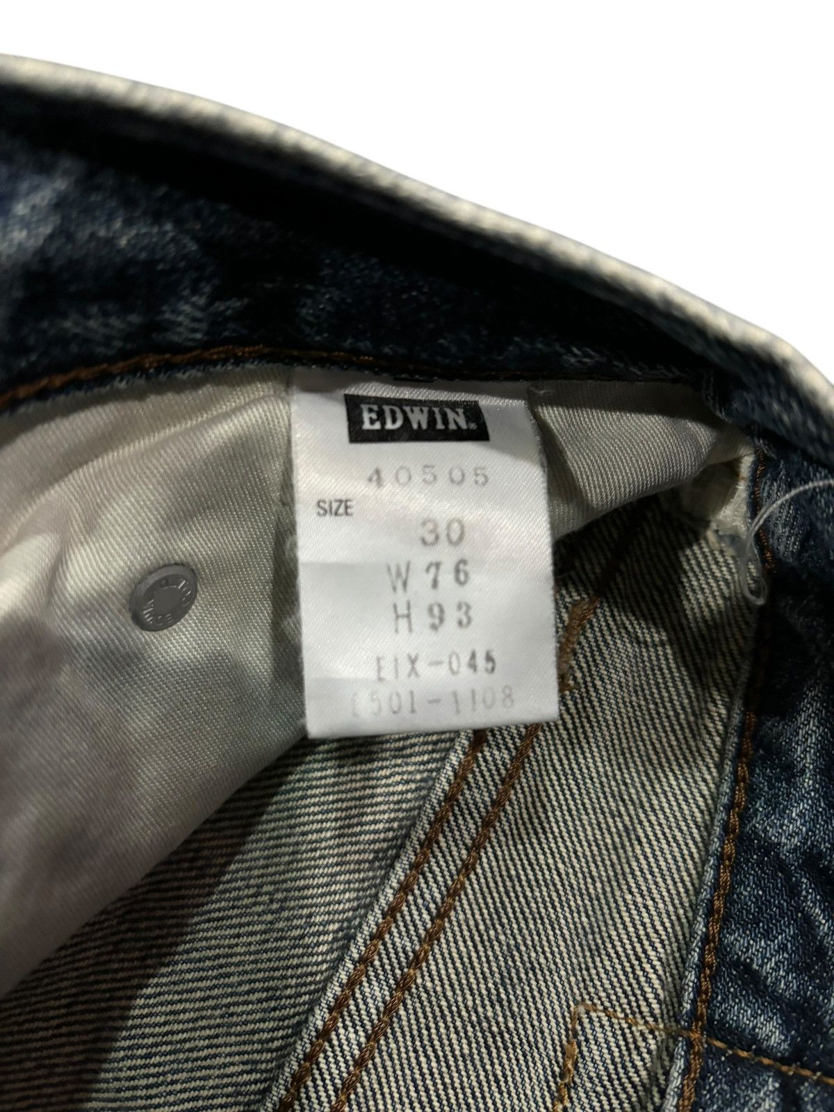 Edwin × Japanese Brand Vintage Y2k Edwin 405 Faded Made In Japan Straight Cut Jeans Size US 29 - 7 Thumbnail