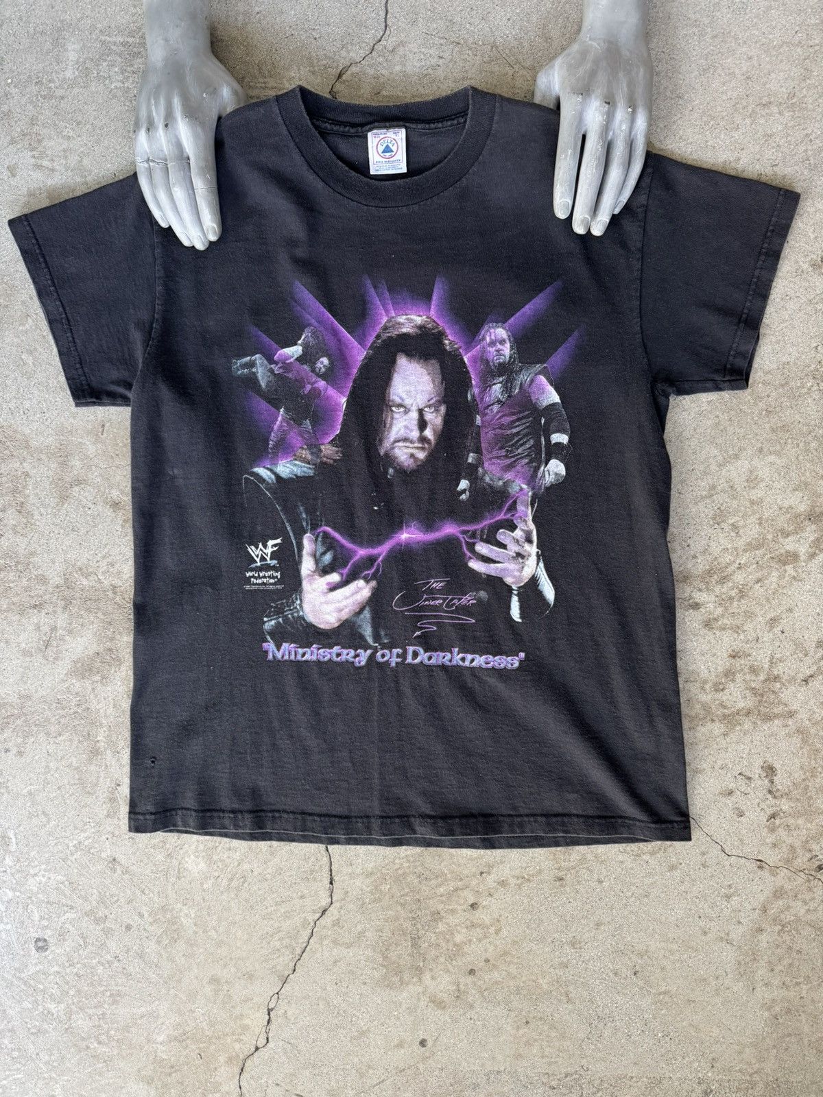 Vintage × WWF VINTAGE 90’S WWF UNDERTAKER WRESTLING TEE SHIRT Size US XL / EU 56 / 4 - 1 Thumbnail