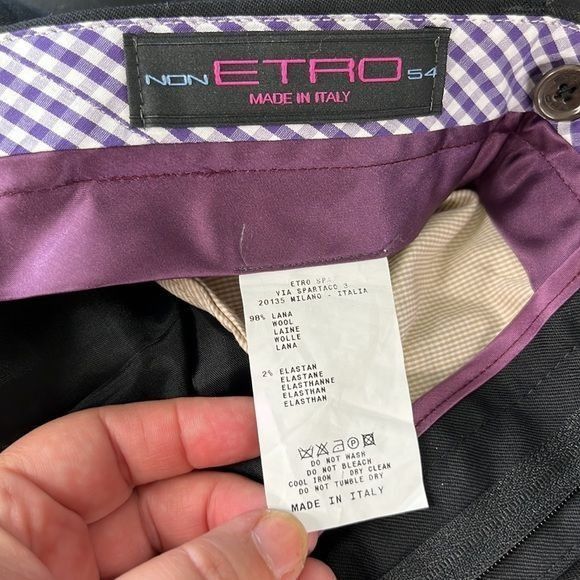 Etro ETRO Slacks Trousers Wool Size US 38 / EU 54 - 9 Thumbnail