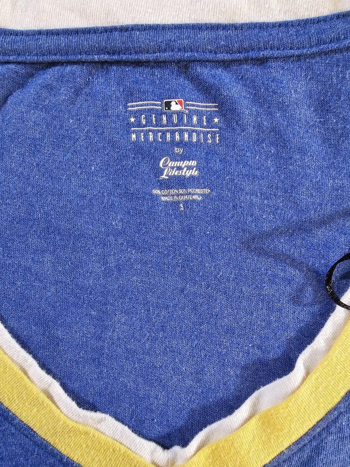 Designer Milwaukee Brewers Campus Lifestyle V Neck Women's S MLB Size ONE SIZE - 4 Thumbnail