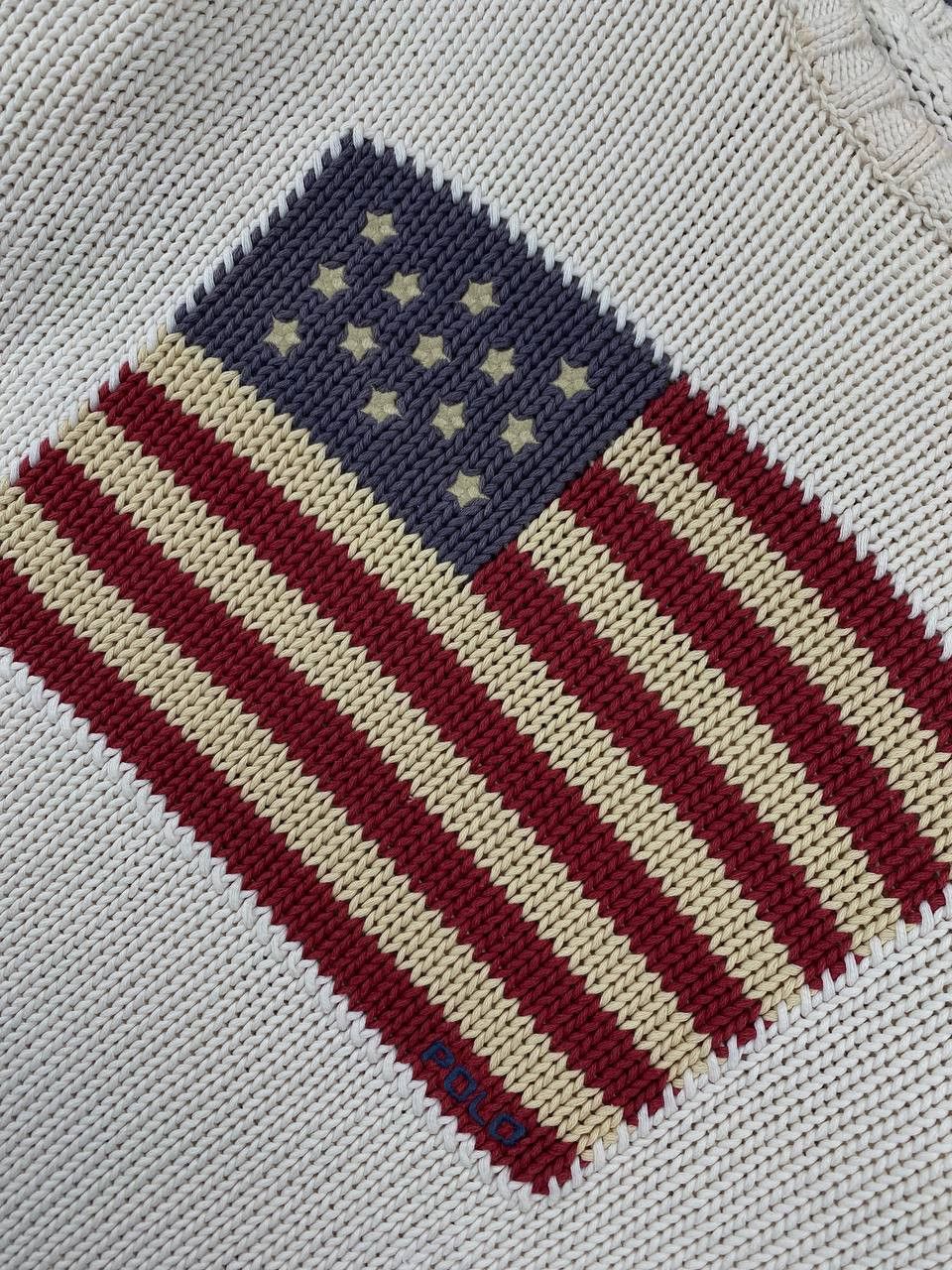 Polo Ralph Lauren Vintage Polo Ralph Lauren Knit Sweater Flag USA 90s Women Size US S / EU 44-46 / 1 - 12 Thumbnail