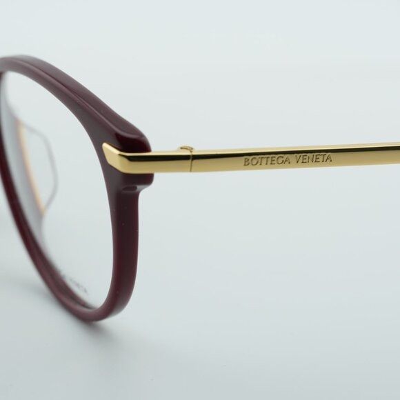 Bottega Veneta Bottega Veneta BV1039O 004 Eyeglasses Burgundy/Gold 53mm Size ONE SIZE - 7 Thumbnail
