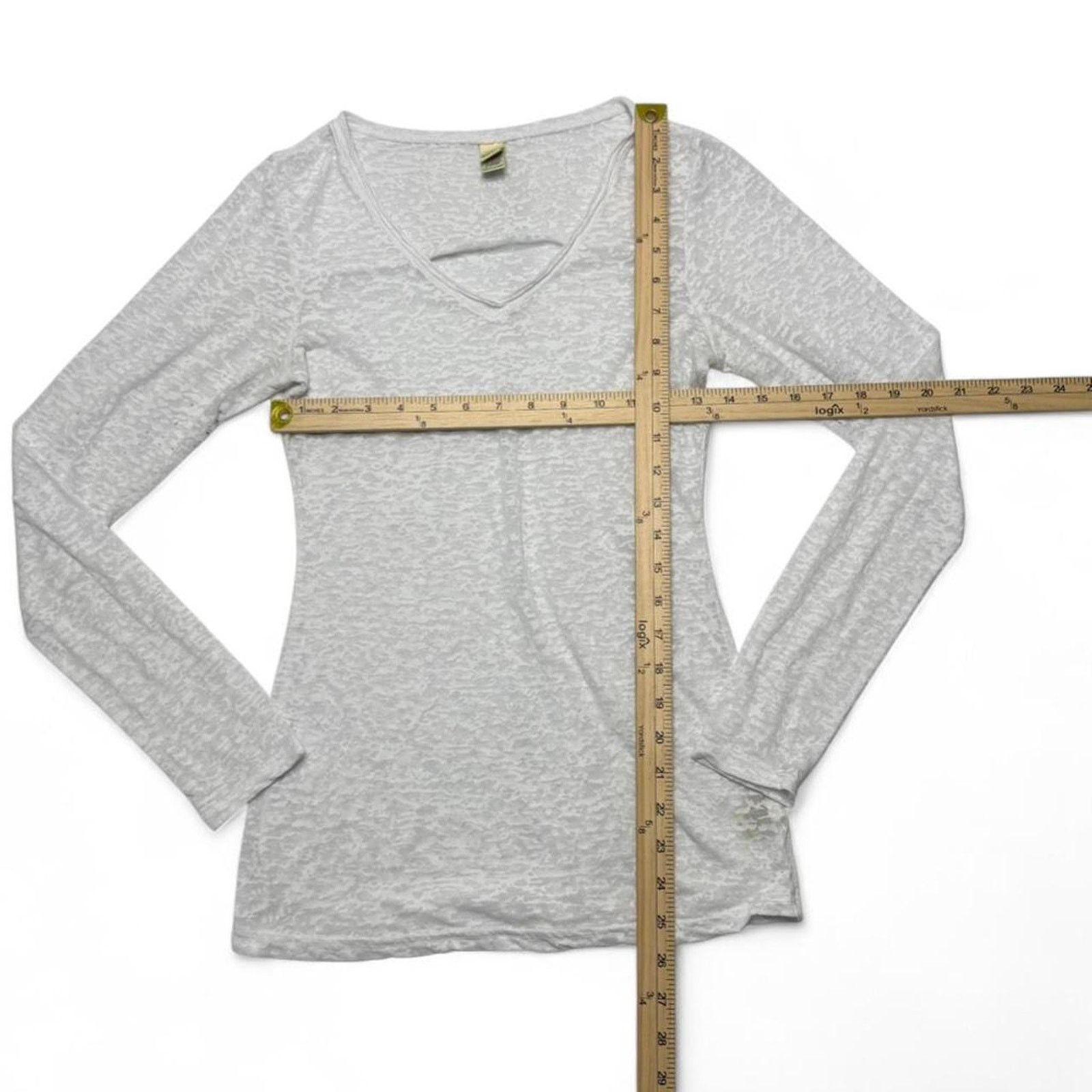 Other White Y2K Sheer Full Length Fitted V Neck Long Sleeve Size L Size L / US 10 / IT 46 - 3 Thumbnail