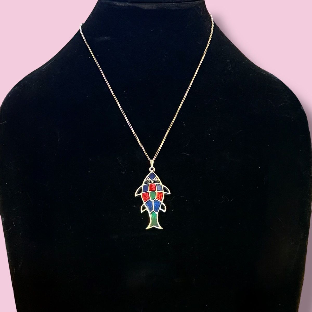 Vintage Vintage Sarah Coventry Jewel Fish pendant necklace Size ONE SIZE - 1 Thumbnail