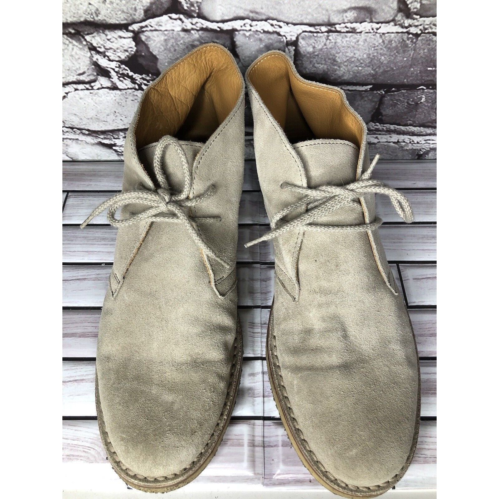 Barneys New York Barneys New York Beige Suede Leather Chukka Casual Lace Boot Size US 12 / EU 45 - 11 Thumbnail