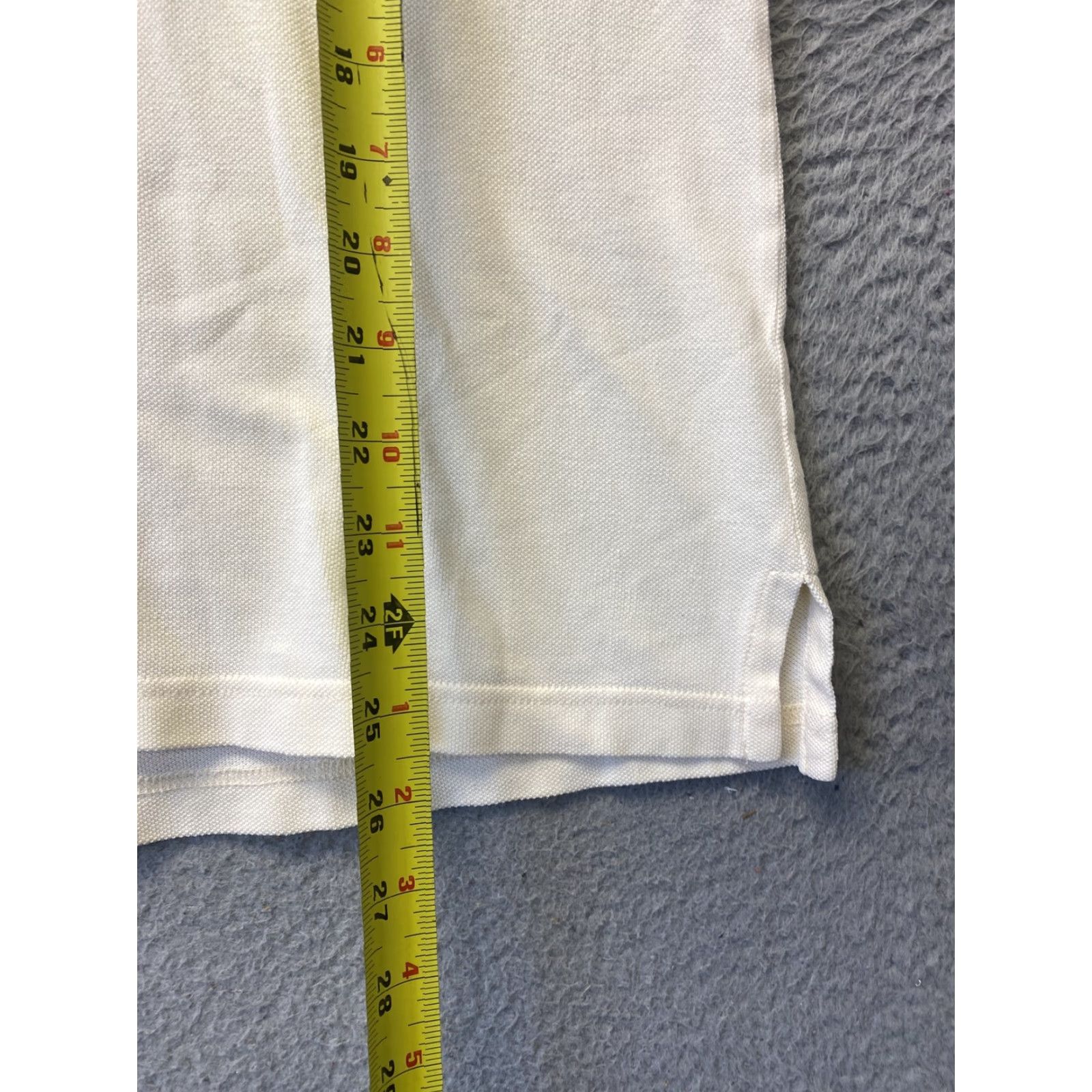 Izod VINTAGE Izod Club Women's Polo Shirt Medium Beige Short Sleeve Cotton 90s, Casual, Womens Size M / US 6-8 / IT 42-44 - 6 Thumbnail