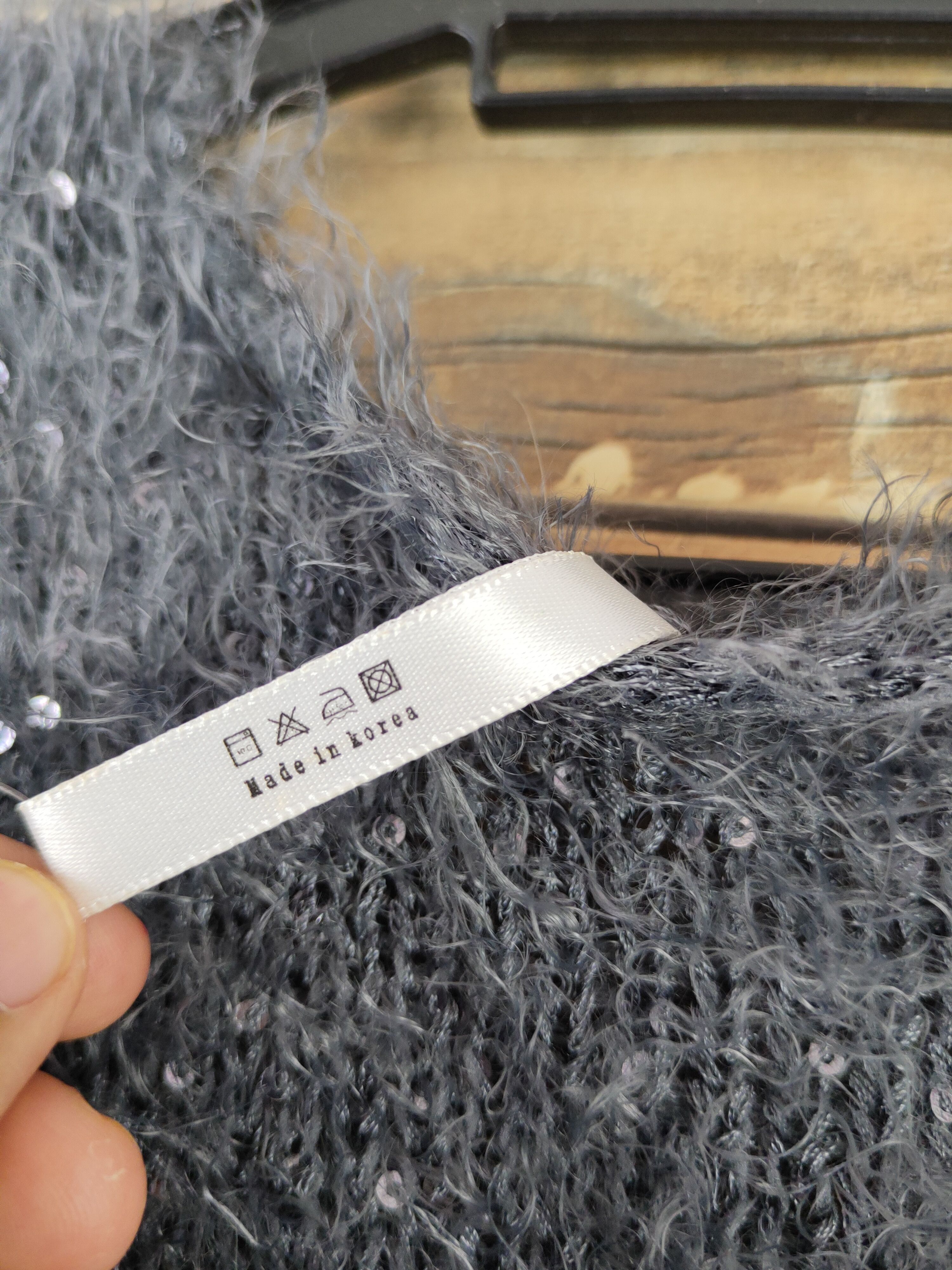 Japanese Brand A Girl Dark Gray Shag Shaggy Fur Mohair Knitwear #W971 Size M / US 6-8 / IT 42-44 - 11 Thumbnail