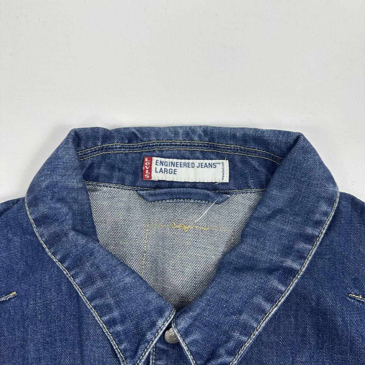 Levi's VINTAGE LEVIS ENGINEERED JEANS DENIM JACKET Size US L / EU 52-54 / 3 - 5 Thumbnail
