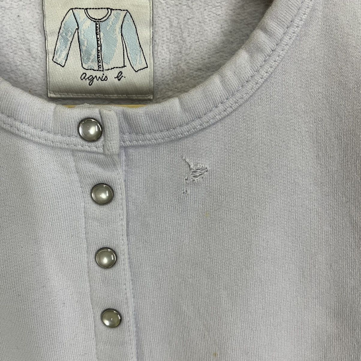 agnes b. Vintage 90s Agnes B Snap Button Up Cardigan Light Purple Size S / US 4 / IT 40 - 7 Thumbnail