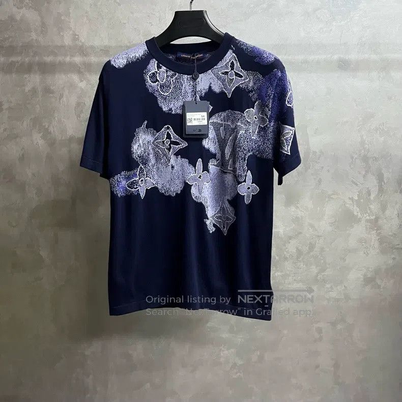 Louis Vuitton Louis Vuitton Blue ink print short sleeve T-shirt Size US S / EU 44-46 / 1 - 1 Thumbnail