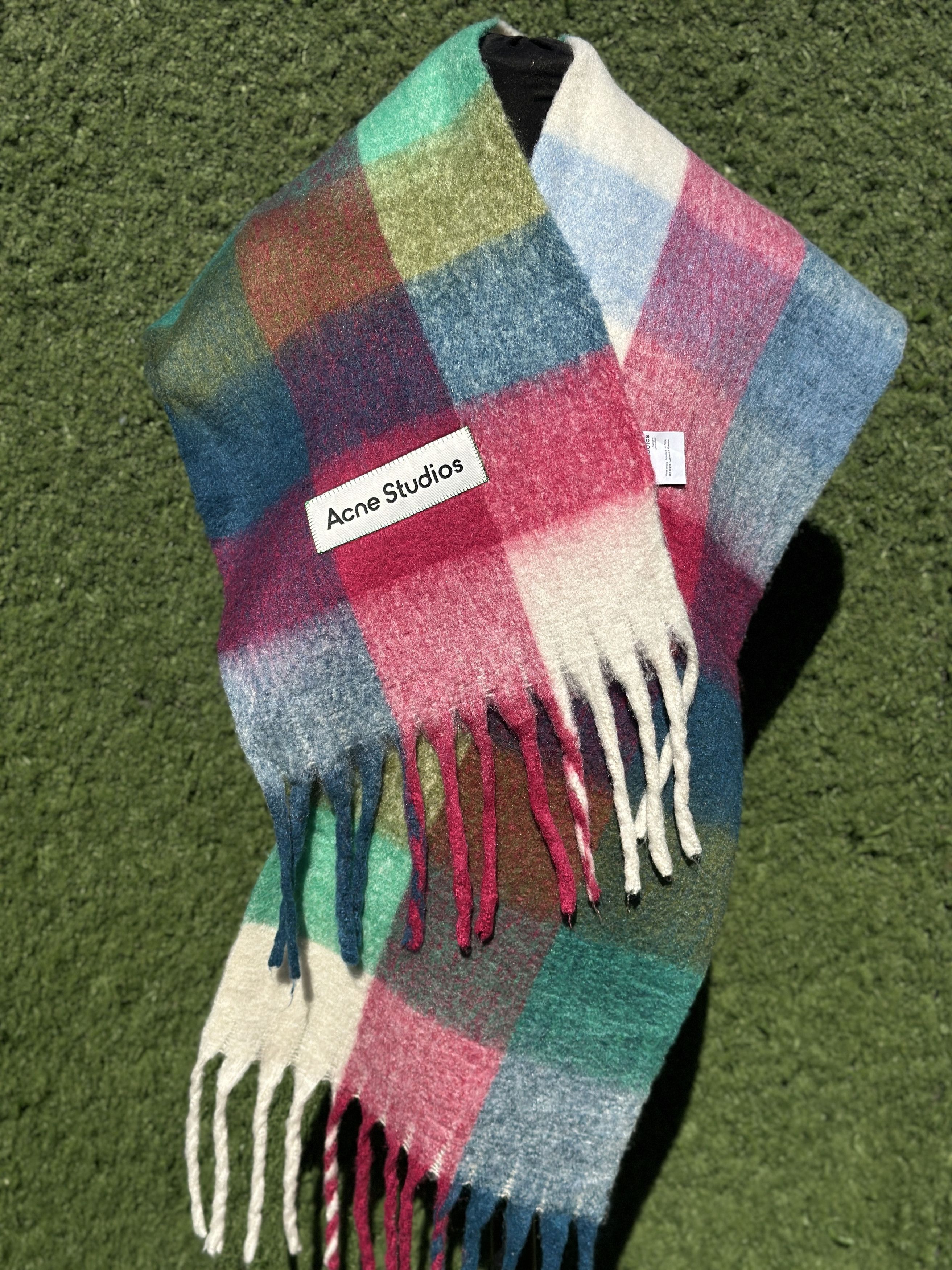Acne Studios Acne Studios Multicolor Check Scarf Fringe Italy 250Cm Size ONE SIZE - 2 Thumbnail