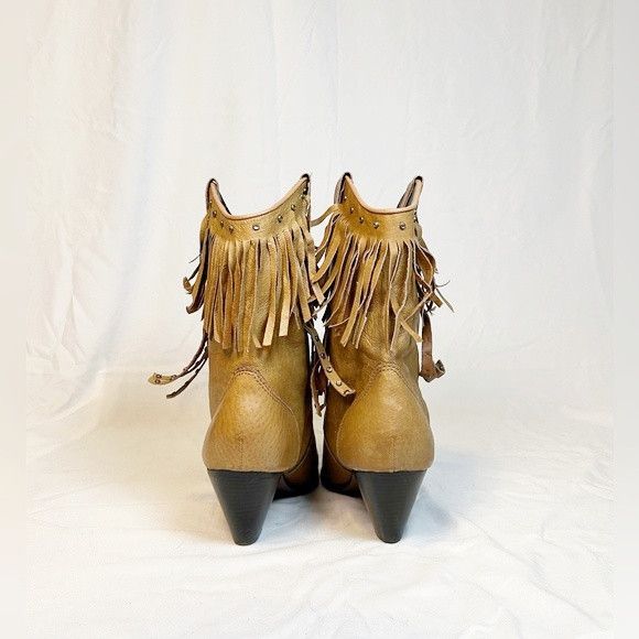 Other Santa Fe Leather Rhinestone Fringe Cowgirl Western Boots Size US 9 / IT 39 - 5 Thumbnail