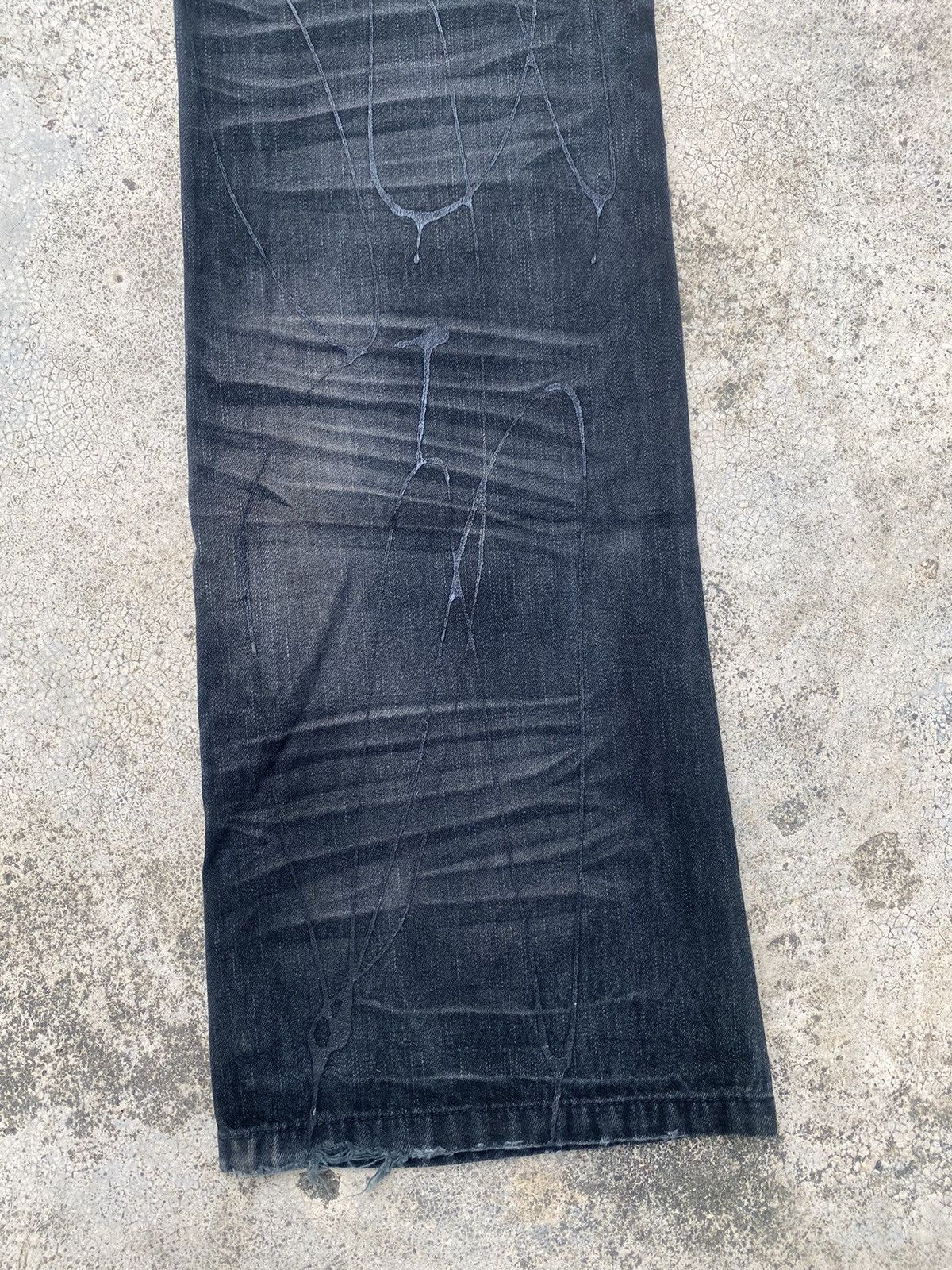 If Six Was Nine × Japanese Brand × Tornado Mart Flare Jeans Xfrm Clawmark Wax Studded Bootcut Size US 34 / EU 50 - 18 Thumbnail