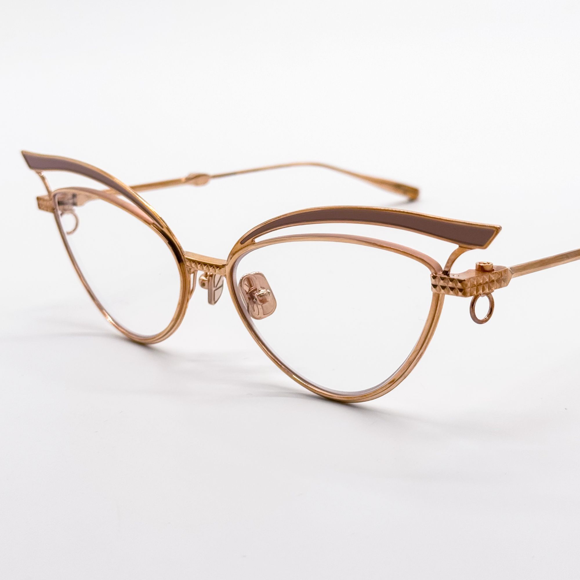Valentino NEW VALENTINO GLASSLINER VLX-118F EYEGLASSES CAT EYE GOLD E Size ONE SIZE - 4 Thumbnail