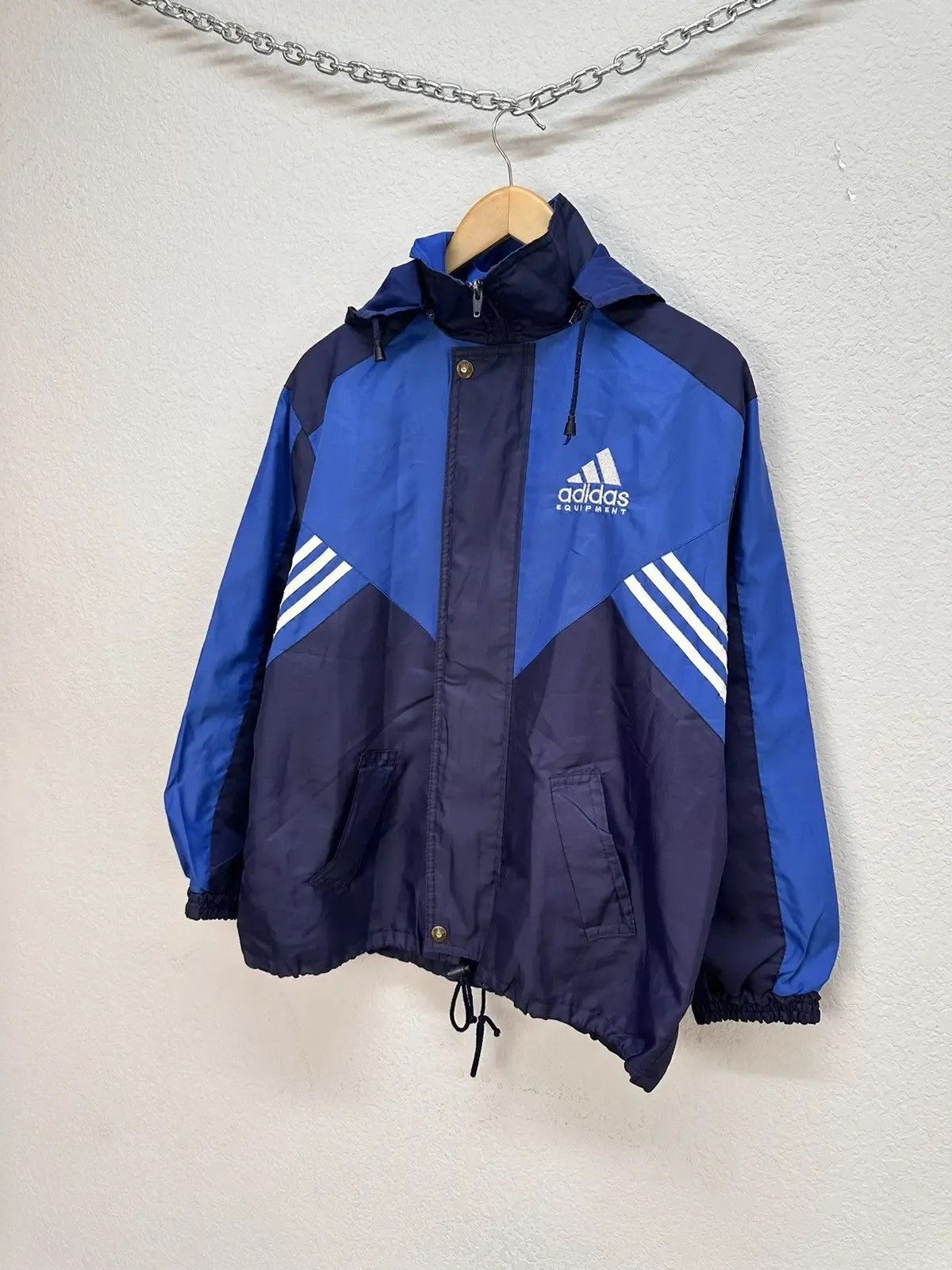 Adidas × Japanese Brand × Vintage 1980s ADIDAS EQUIPMENT WINDBREAKER EMBROIDERED LOGO Size US M / EU 48-50 / 2 - 7 Thumbnail