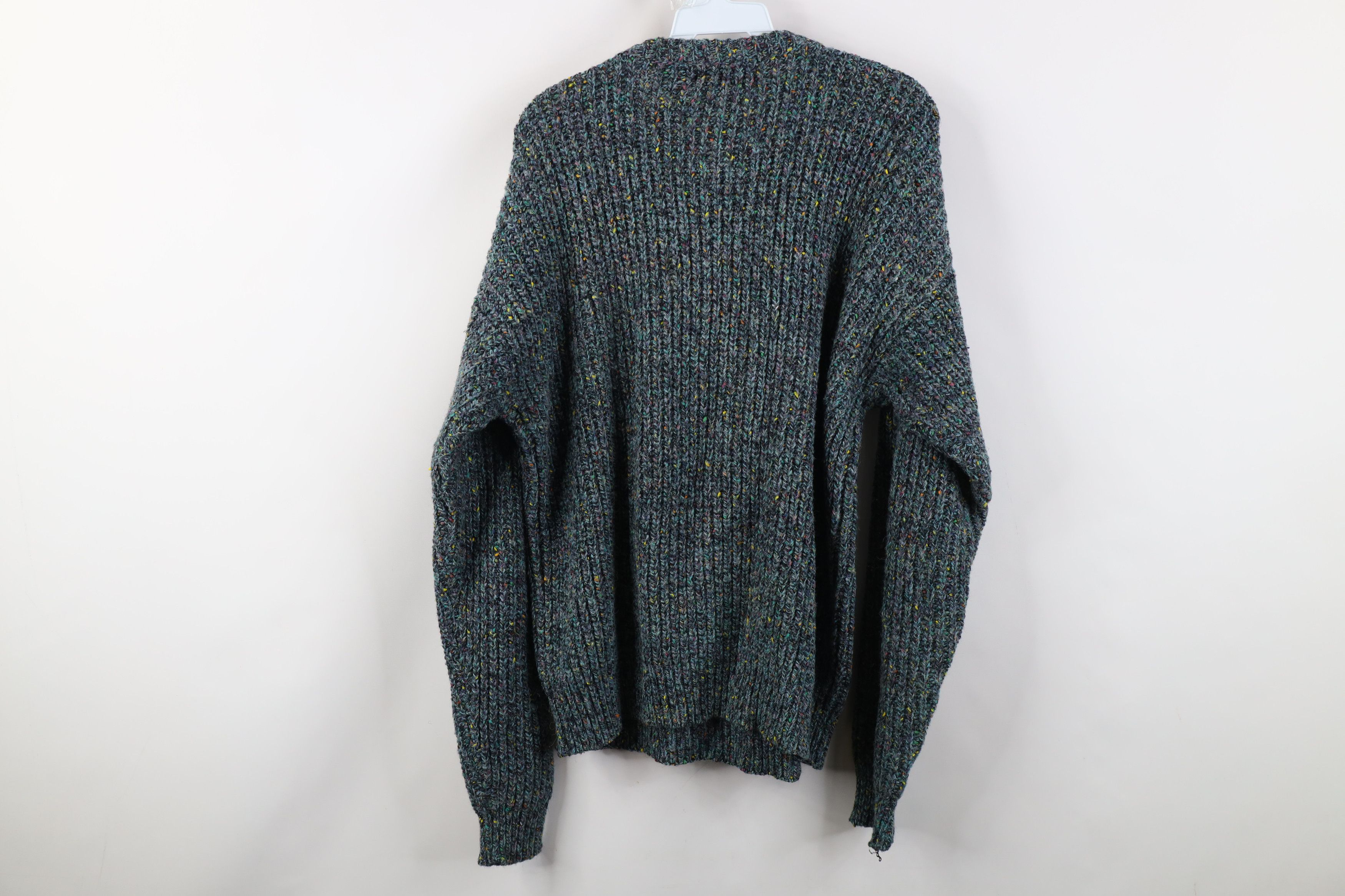 Vintage Vintage 90s Streetwear Ribbed Knit Rainbow Fleck Sweater Size US M / EU 48-50 / 2 - 8 Thumbnail