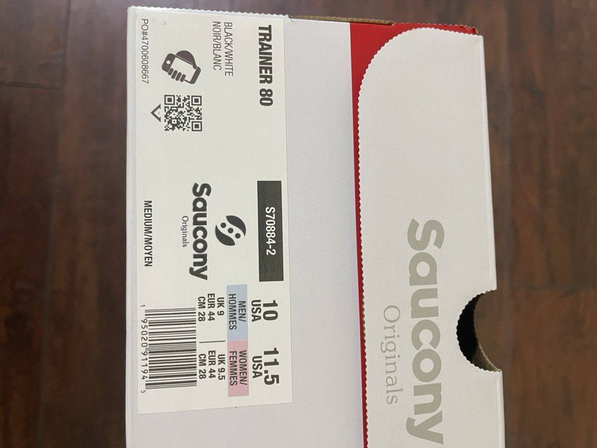 Saucony Saucony Trainer 80 - Black/White - US10 Size US 10 / EU 43 - 11 Thumbnail