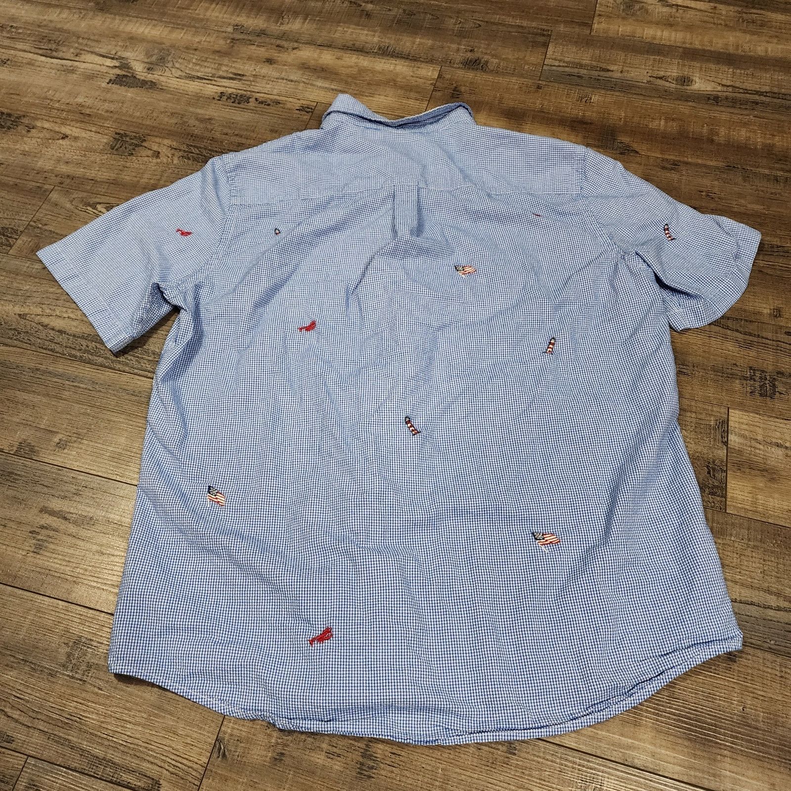 Chaps Chaps seersucker button up shirt embroidered XL 2376 Size US XL / EU 56 / 4 - 7 Thumbnail