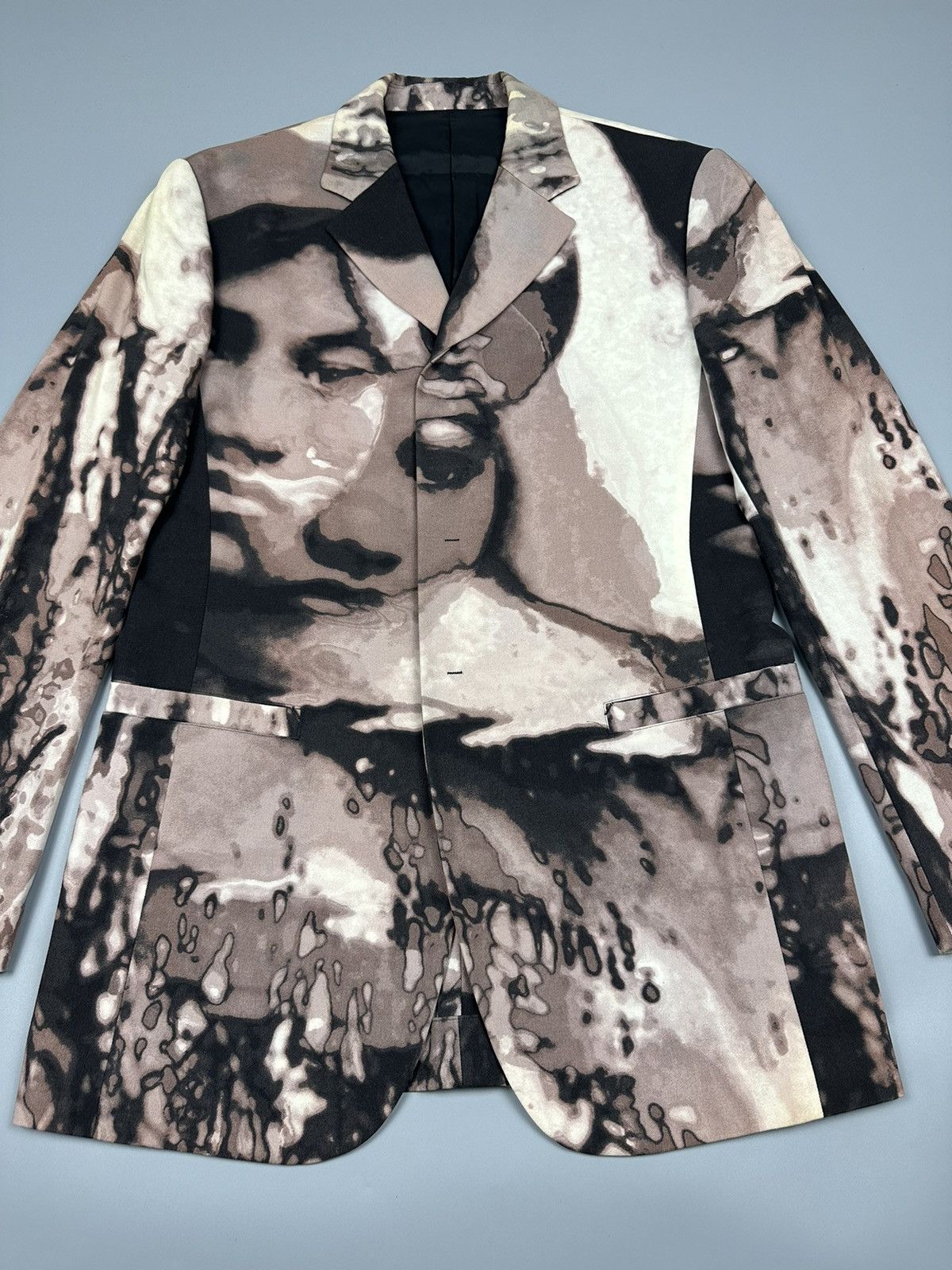Jean Paul Gaultier 🔥Rare Sick🔥Jean Paul Gaultier Homme Face Graphic Blazer Size 48R - 3 Thumbnail