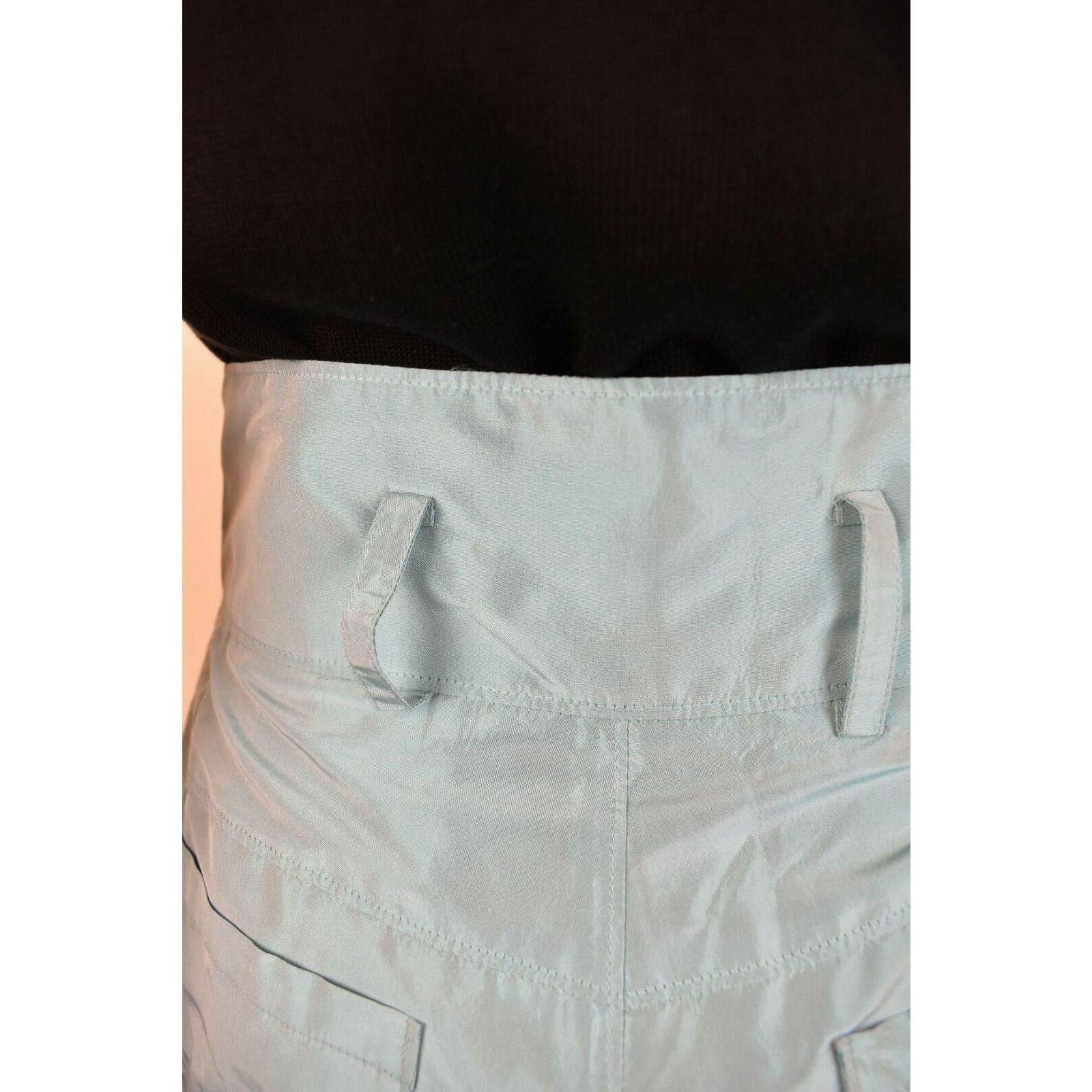 Balenciaga BALENCIAGA TURQUOISE SILK BERMUDA SHORTS SKIRT 36 $895 ITALY Size 36" / US 14 / IT 50 - 5 Thumbnail