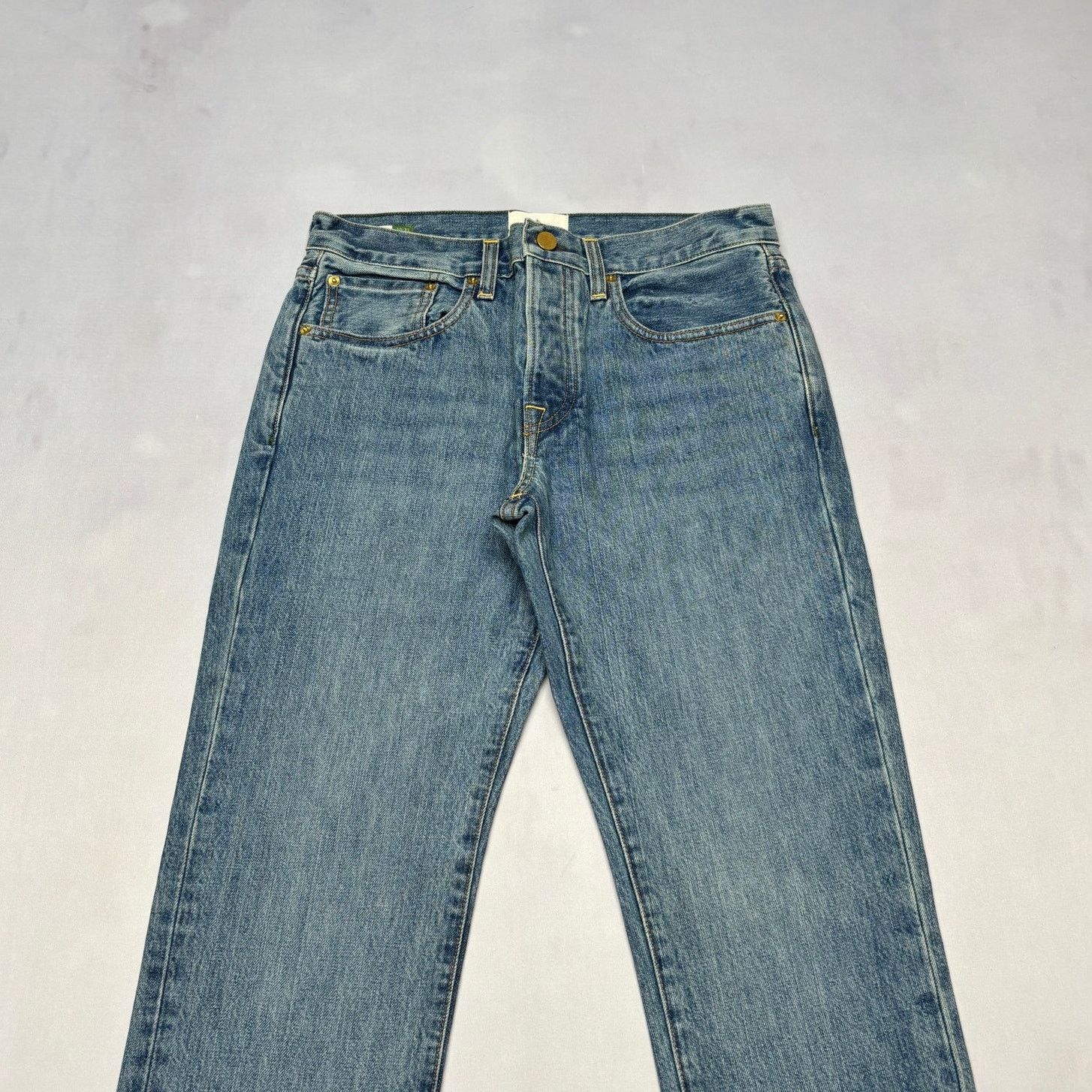 Sid Mashburn $185 Sid Mashburn Light Wash Denim 32x32 Slim Straight Jeans Size US 32 / EU 48 - 2 Thumbnail