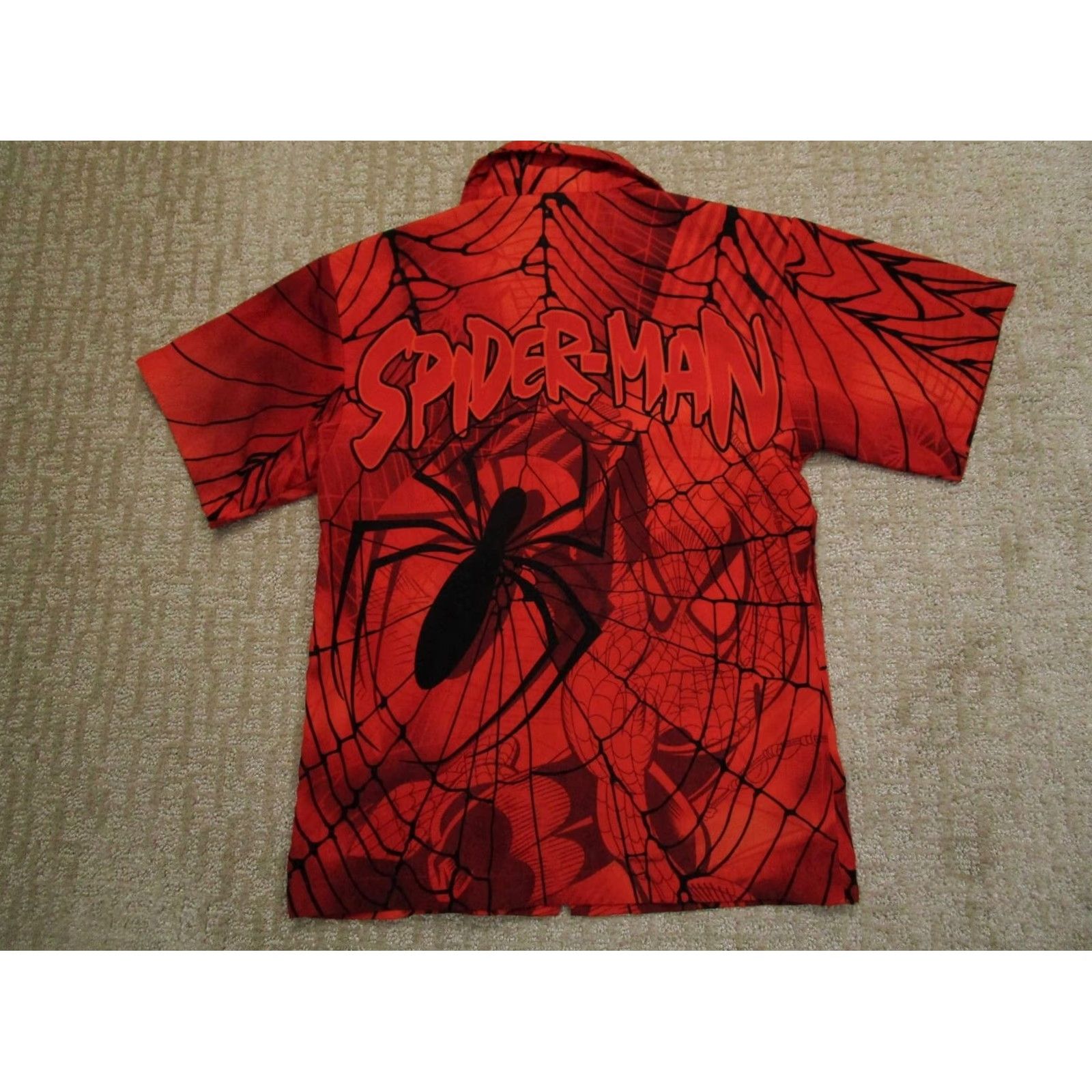 Vintage VINTAGE Spider-Man Shirt Men S Red All Over Print AOP Y2K Short Sleeve Brand: Spiderman Size US S / EU 44-46 / 1 - 3 Thumbnail