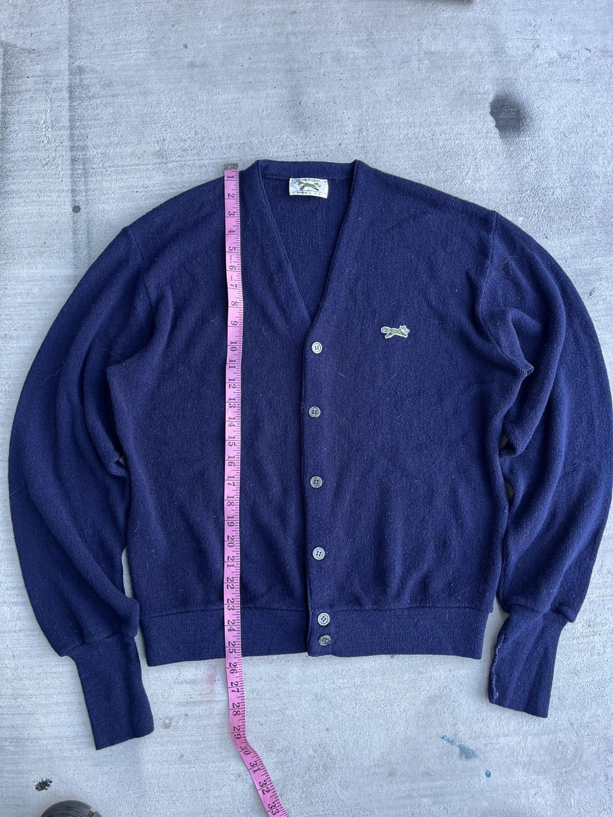JCPenney × Vintage 1980s The Fox Sweater by Jofremy – Navy Wool Cardigan (L) Size US L / EU 52-54 / 3 - 6 Thumbnail