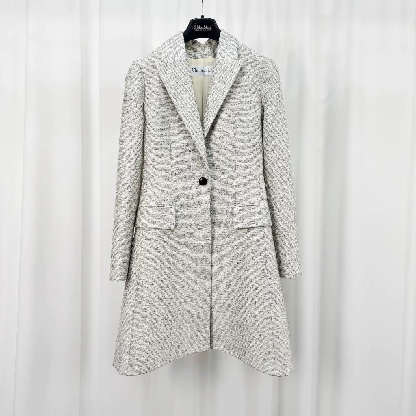 Dior dior gray single-breasted wool coat Size US S / EU 44-46 / 1 - 1 Thumbnail