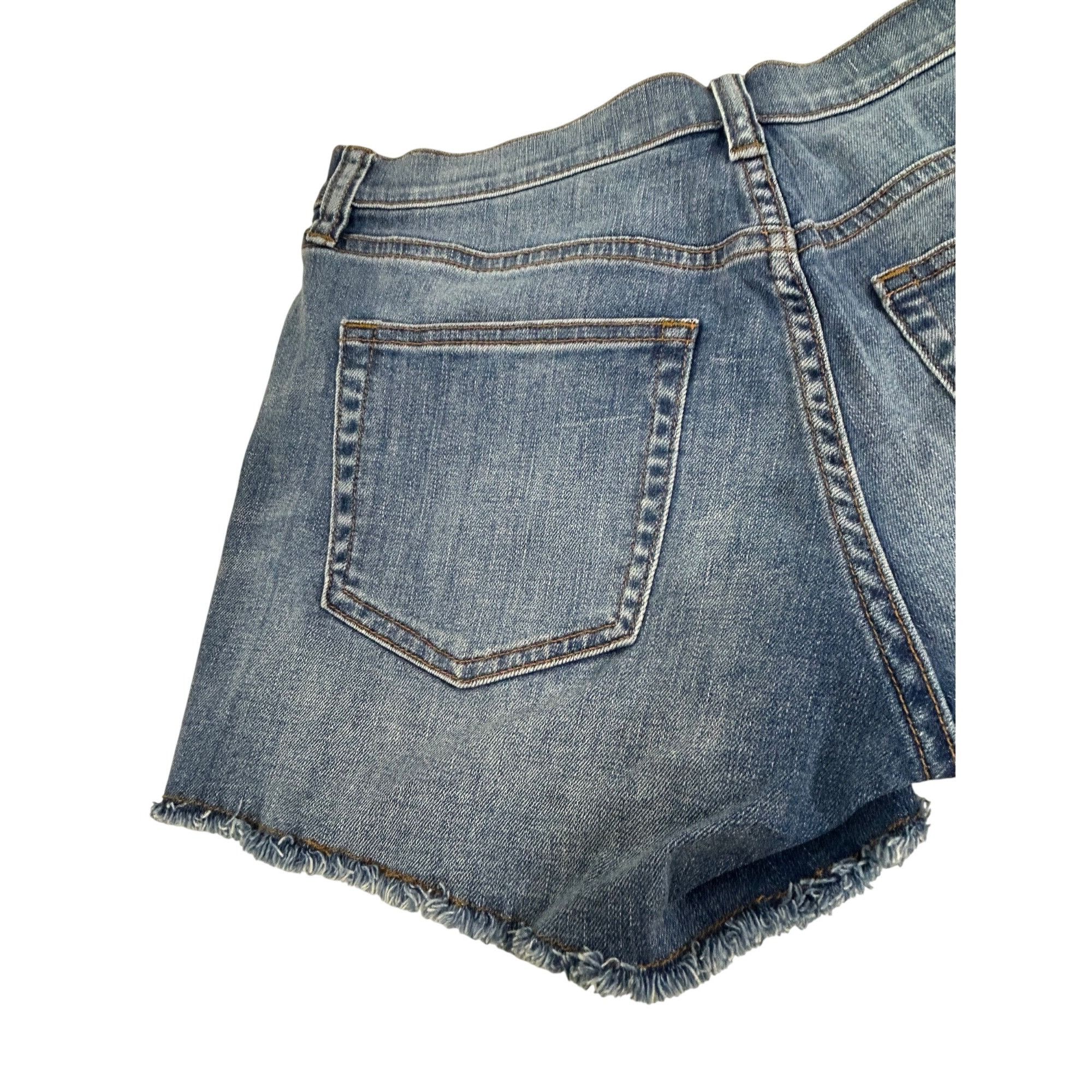 J.Crew J. Crew Indigo Denim Jean Shorts Blue 28 Cut Off Frayed Hem Size 28" / US 6 / IT 42 - 11 Thumbnail