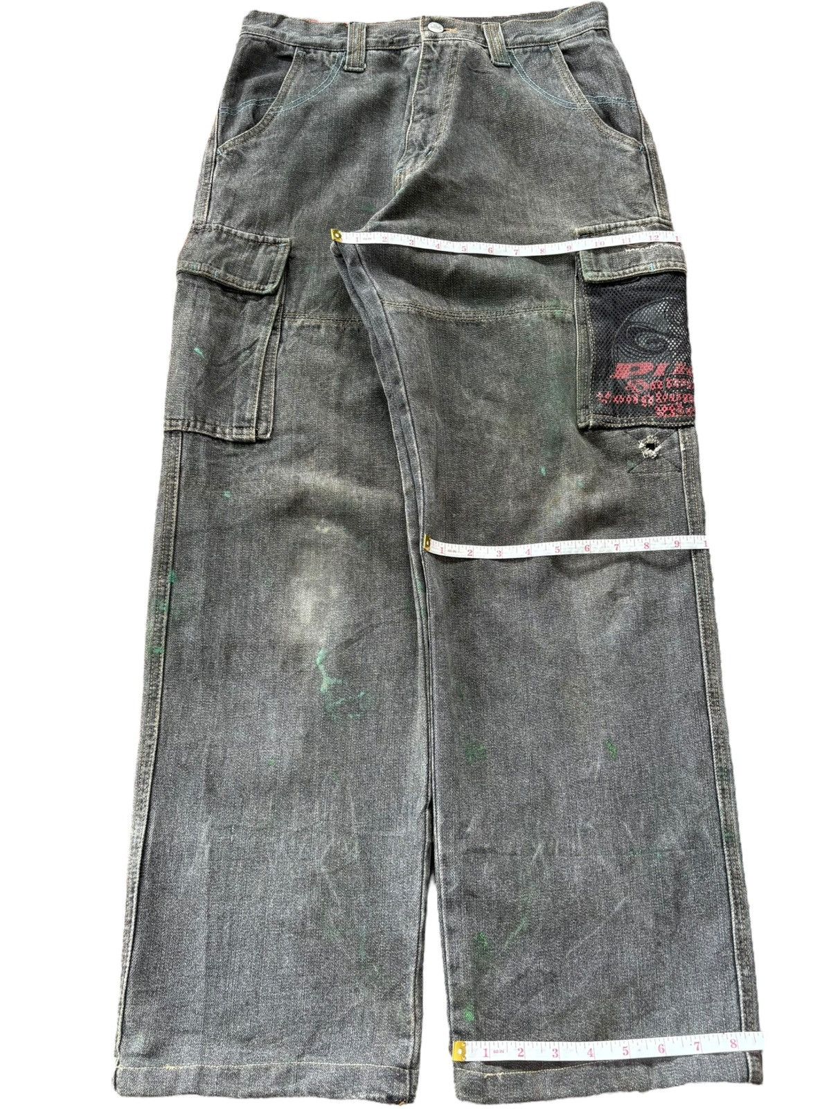 FUCT Vintage Japanese Brand Painted Cargo Baggy Jeans Size US 30 / EU 46 - 8 Thumbnail