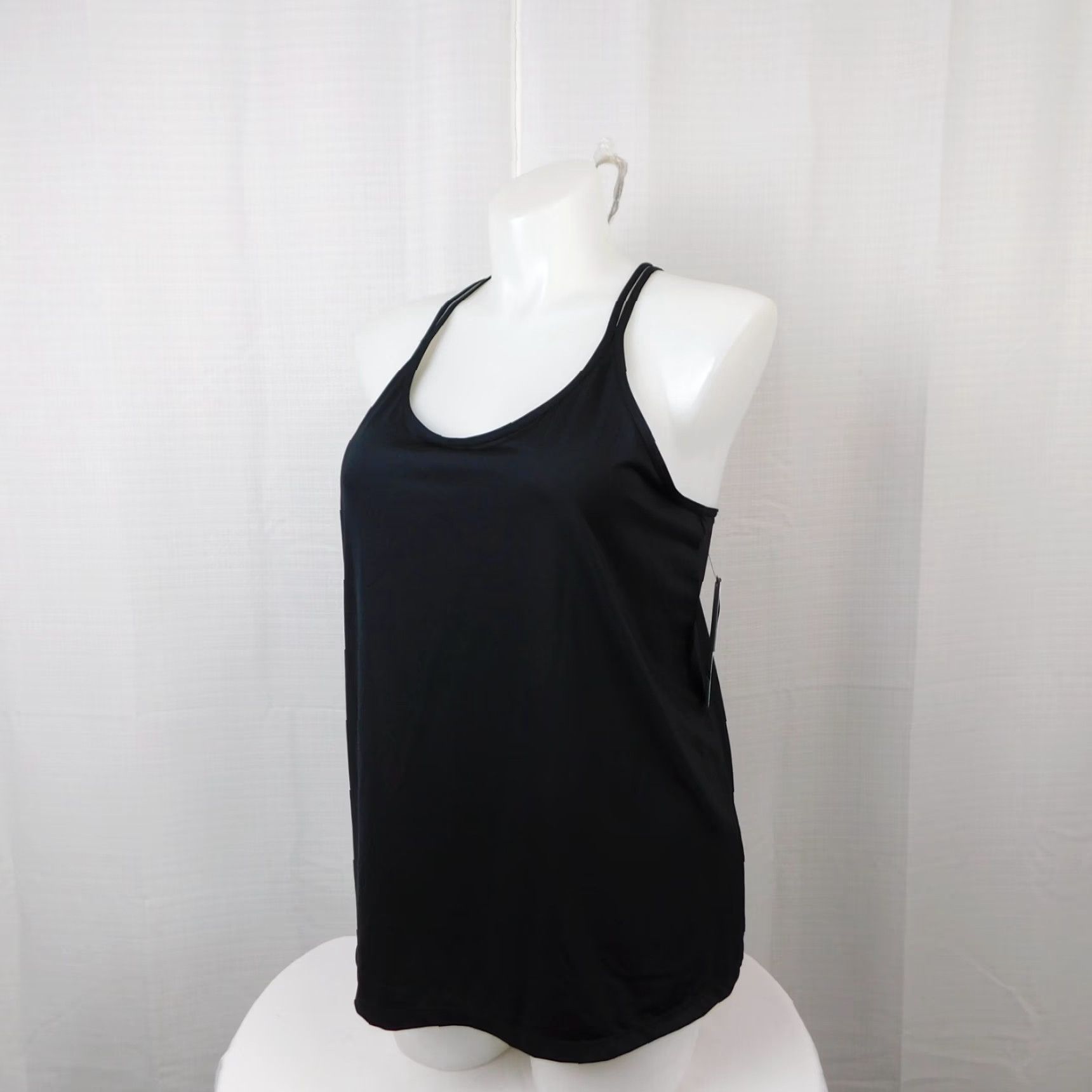 Vintage Ideology Tank Top - 2XL Black Sleeveless Scoop Neck Strappy Back Shirt Women Casual Gym Yoga 90s? Size XXL / US 16-18 / IT 52-54 - 5 Thumbnail